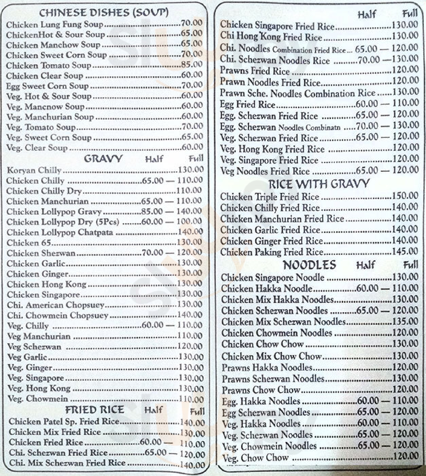 New Patel Restaurant Mumbai Menu - 1