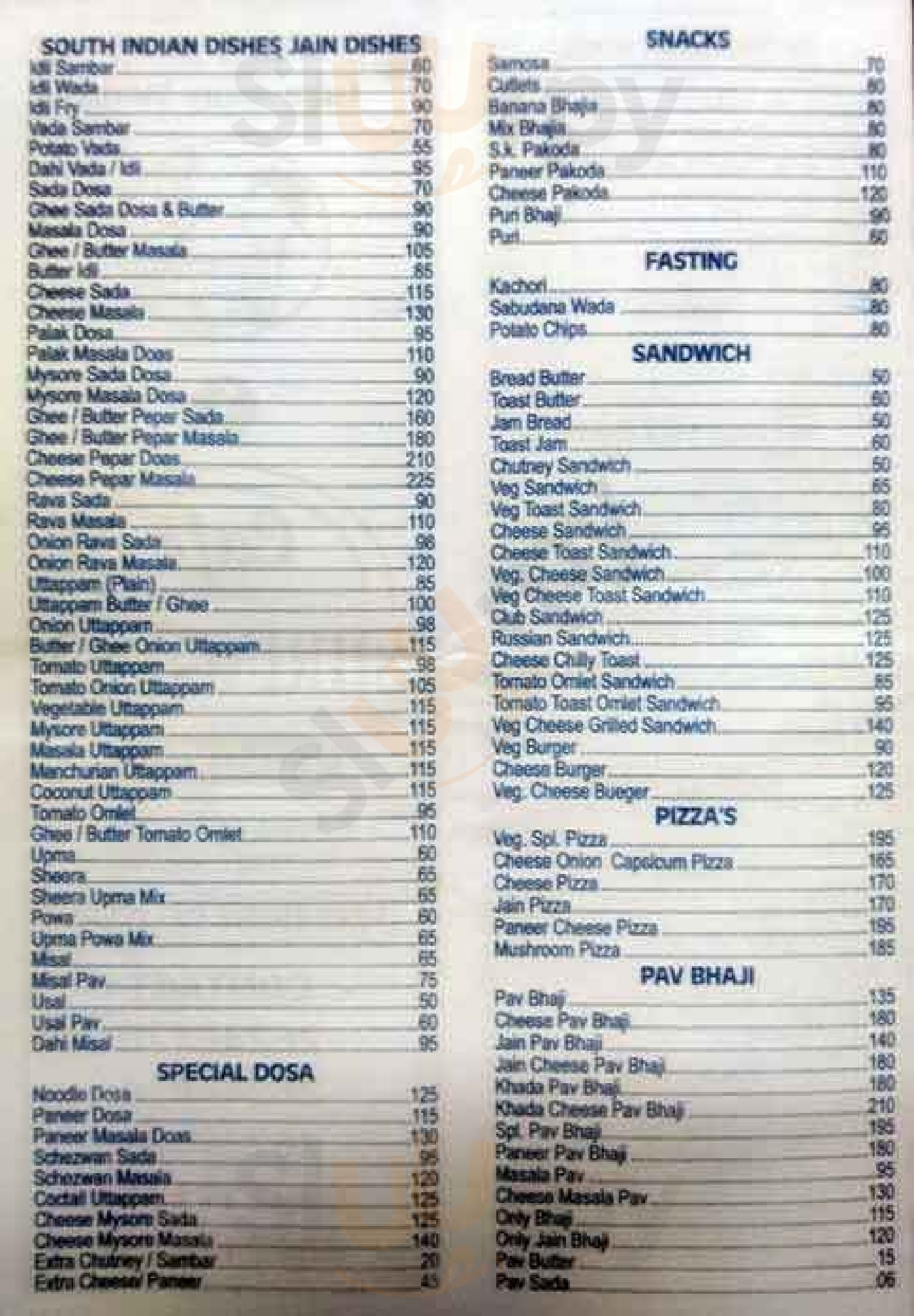 Cafe Shringaar Mumbai Menu - 1