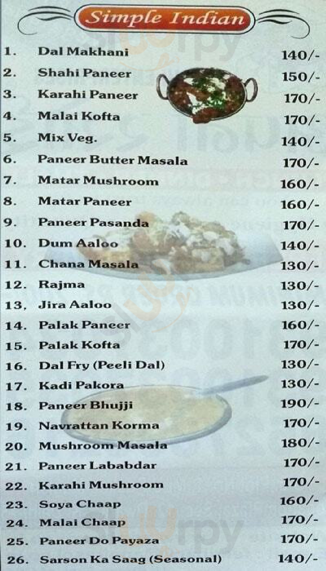 Apni Rasoi New Delhi Menu - 1