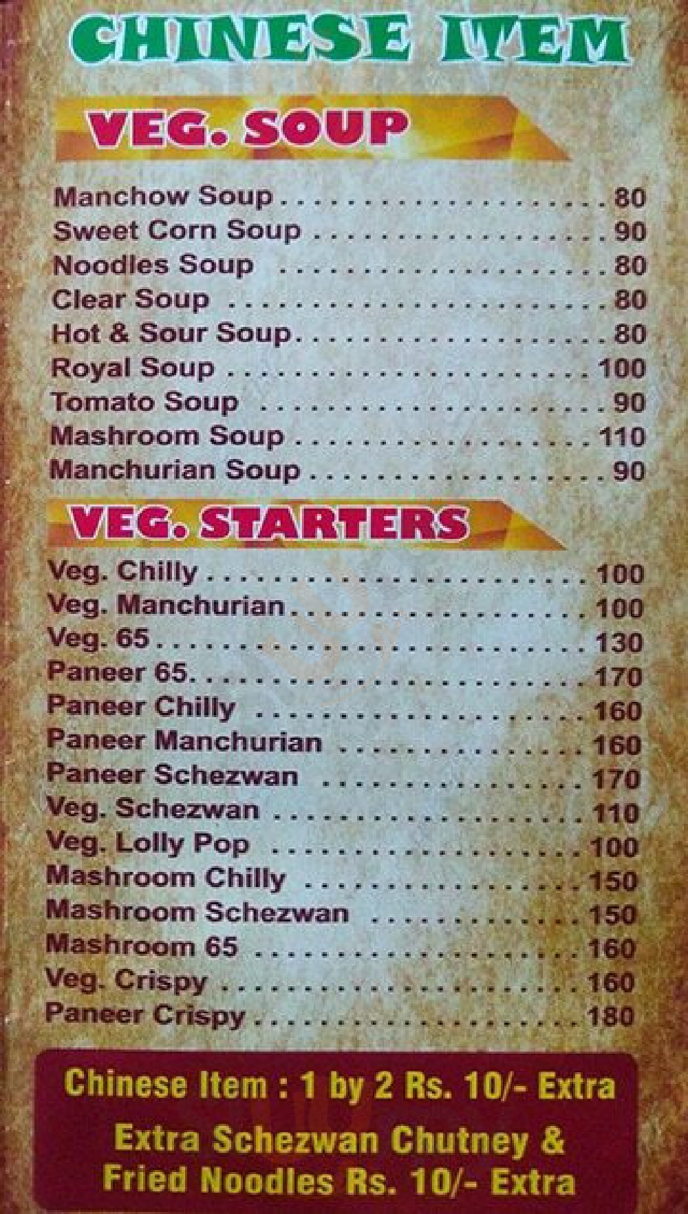 Sai Rameshwar Mumbai Menu - 1