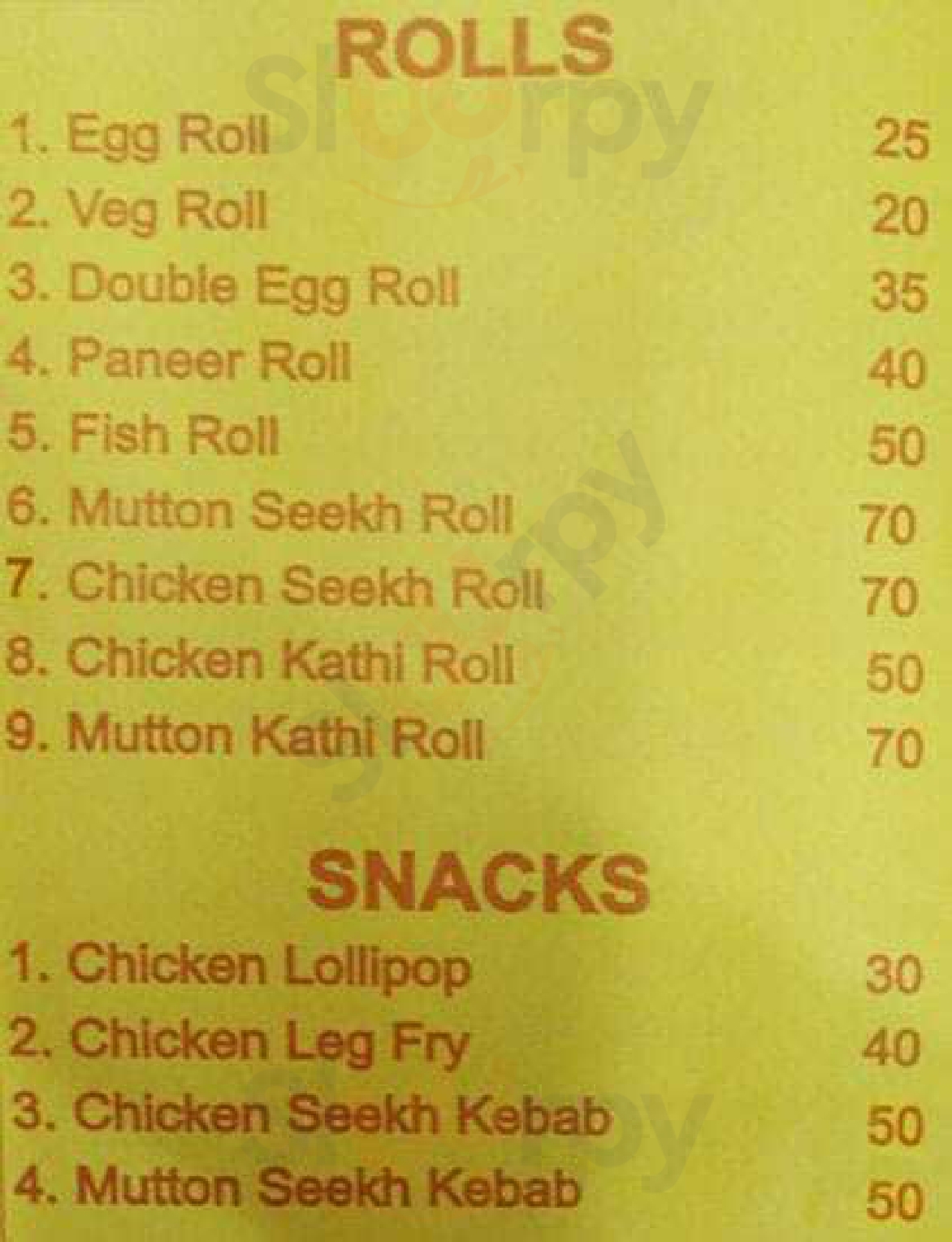 Ashirbad New Delhi Menu - 1