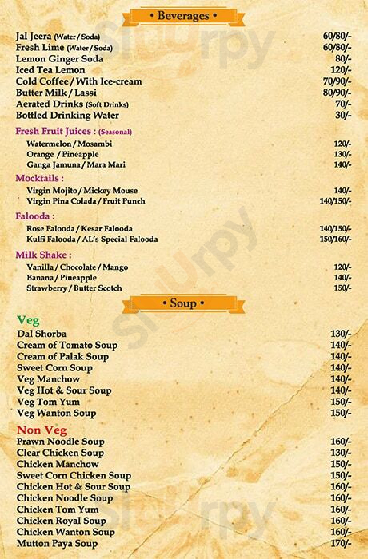 Al's Kitchen And Grill Mumbai Menu - 1