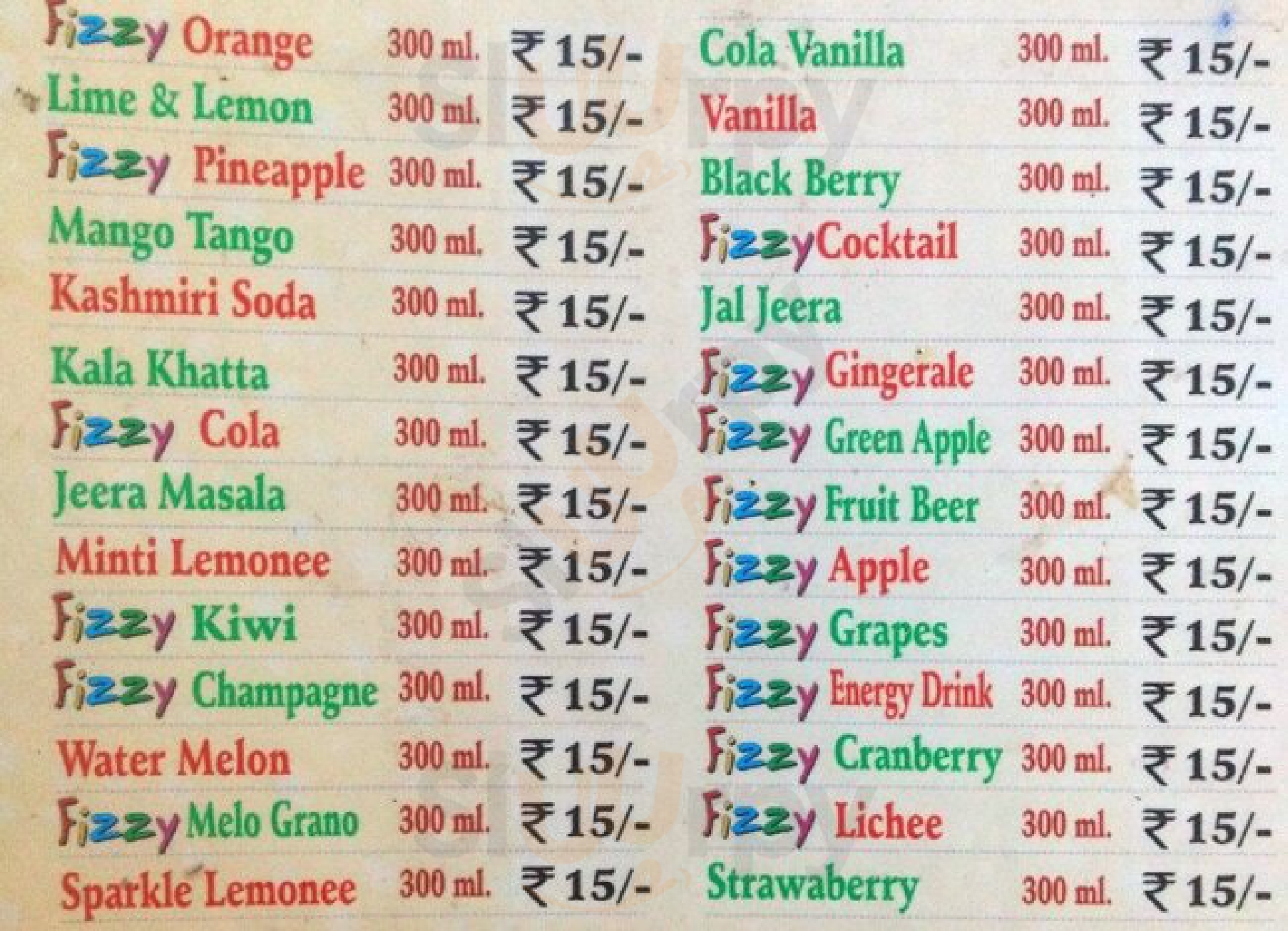 Fizzy Mumbai Menu - 1