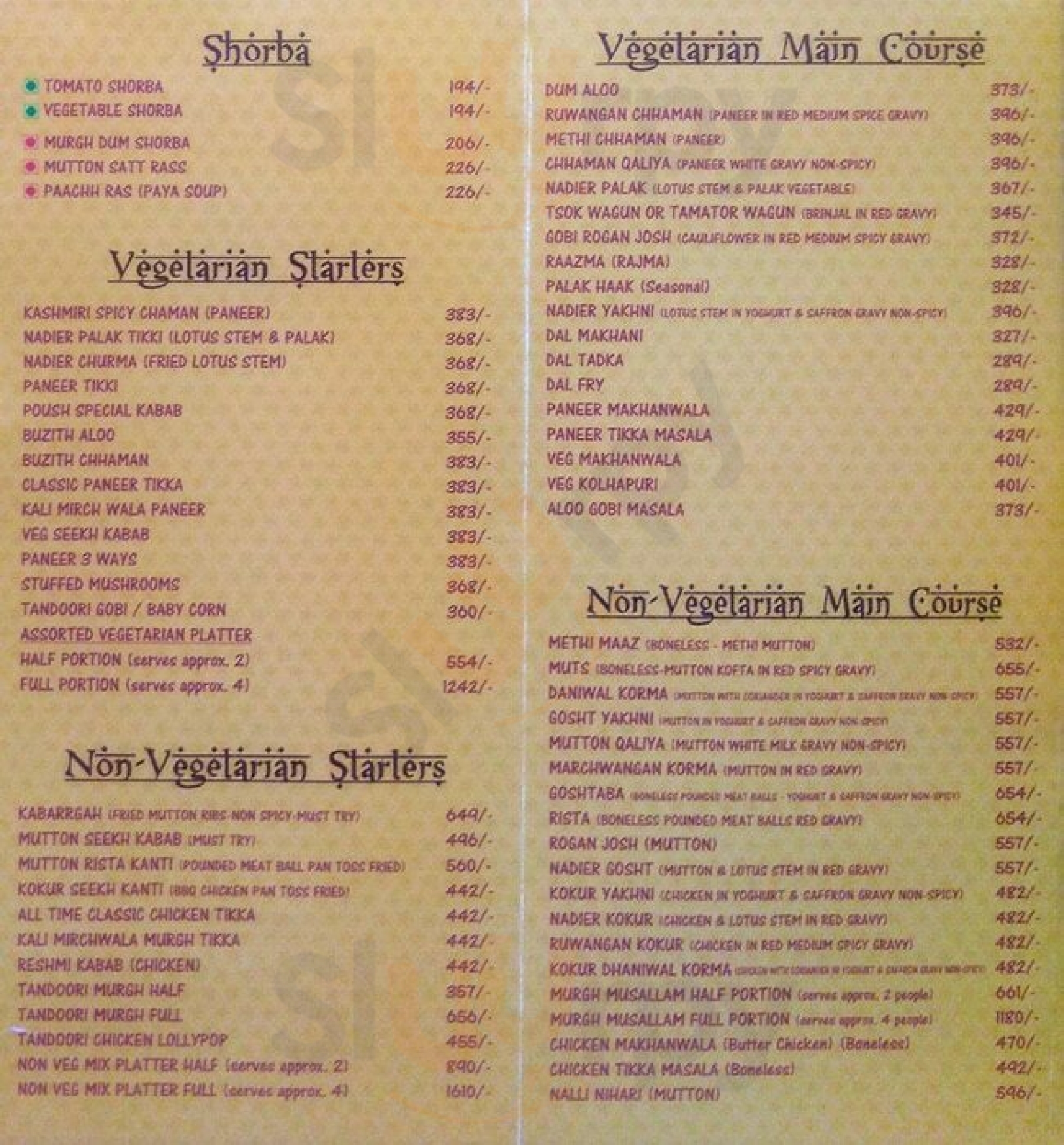 Poush Maal Mumbai Menu - 1