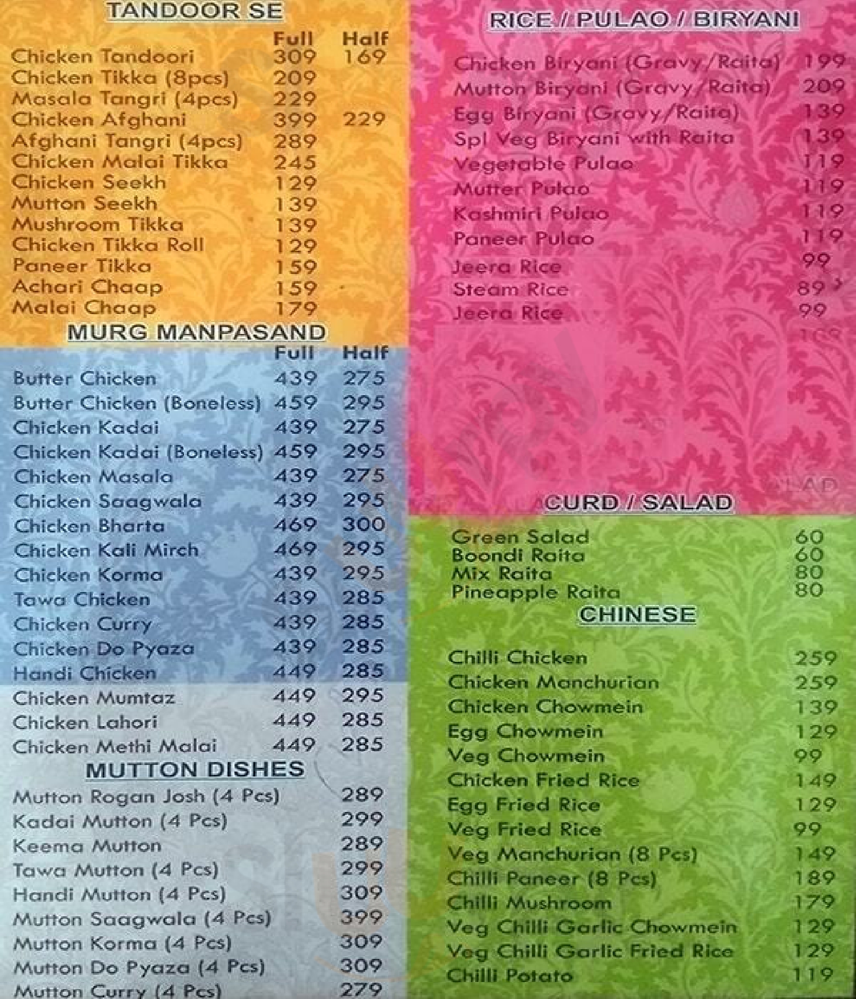 Shri Gupta'z New Delhi Menu - 1