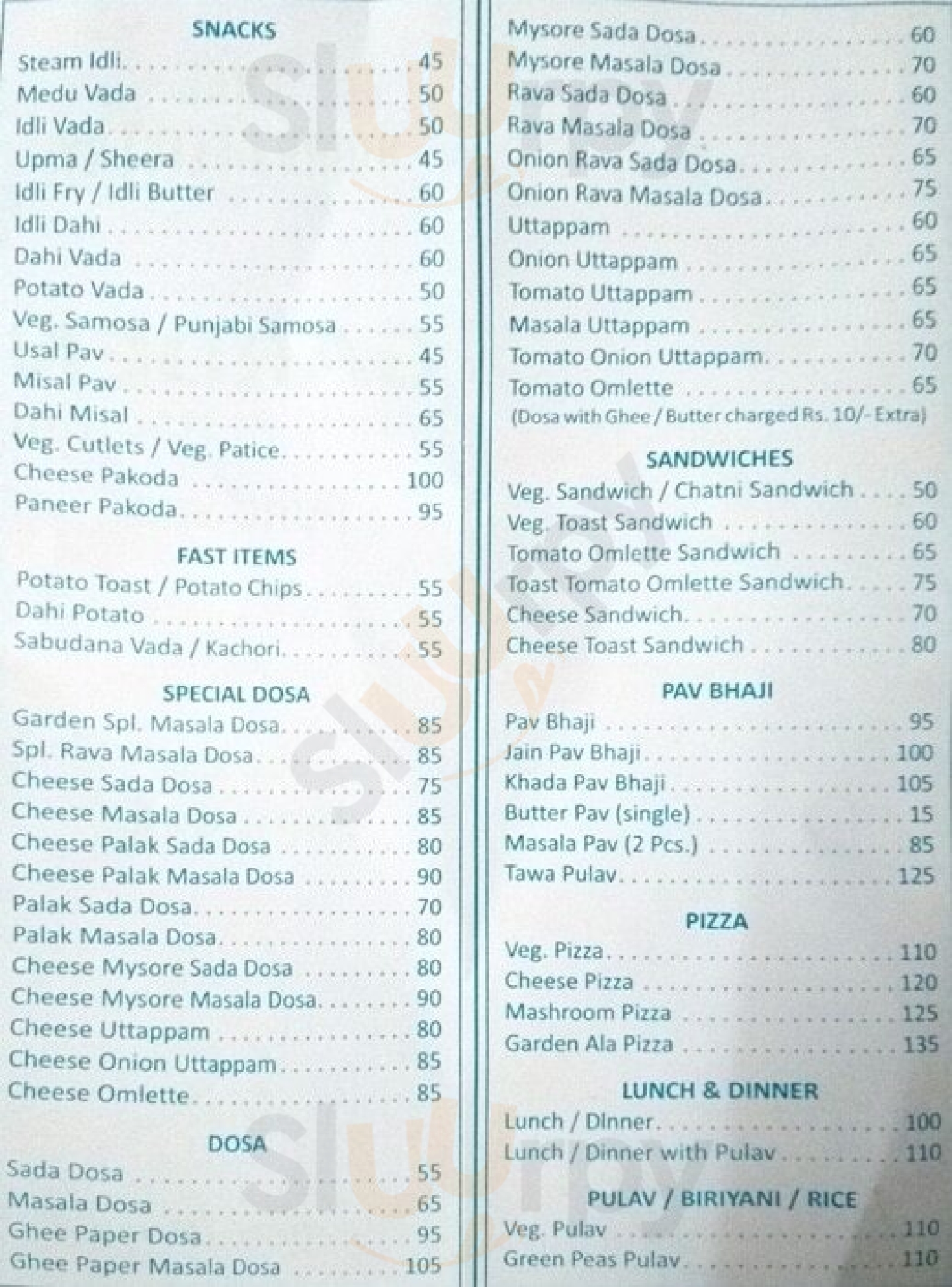 Garden Mumbai Menu - 1