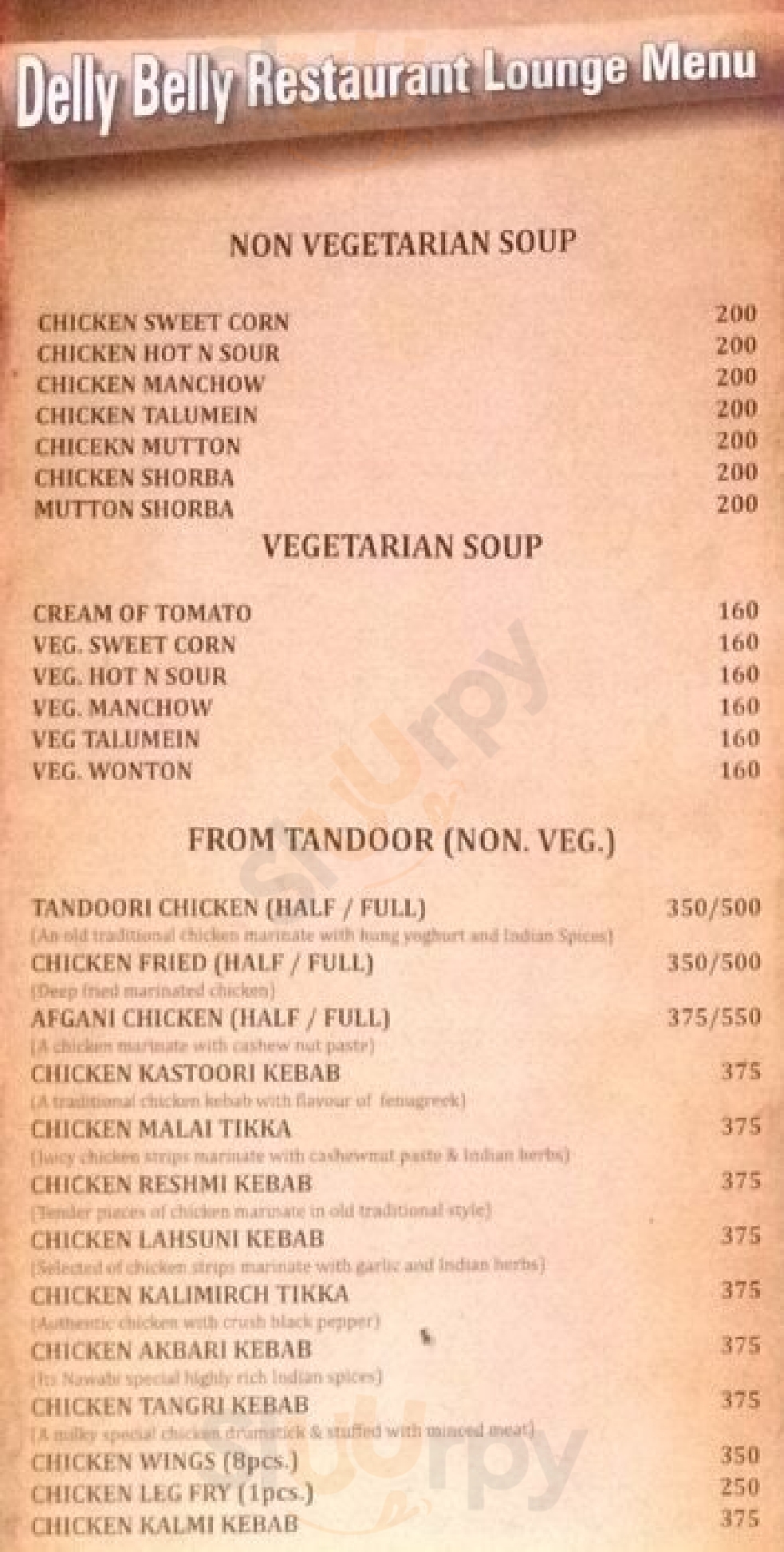 Delly Belly New Delhi Menu - 1