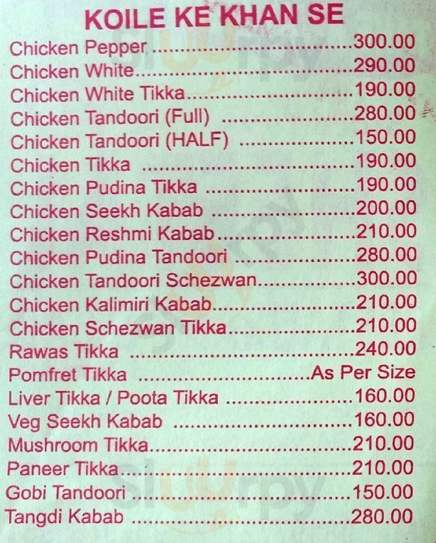 Sheetal Restaurant & Bar Mumbai Menu - 1