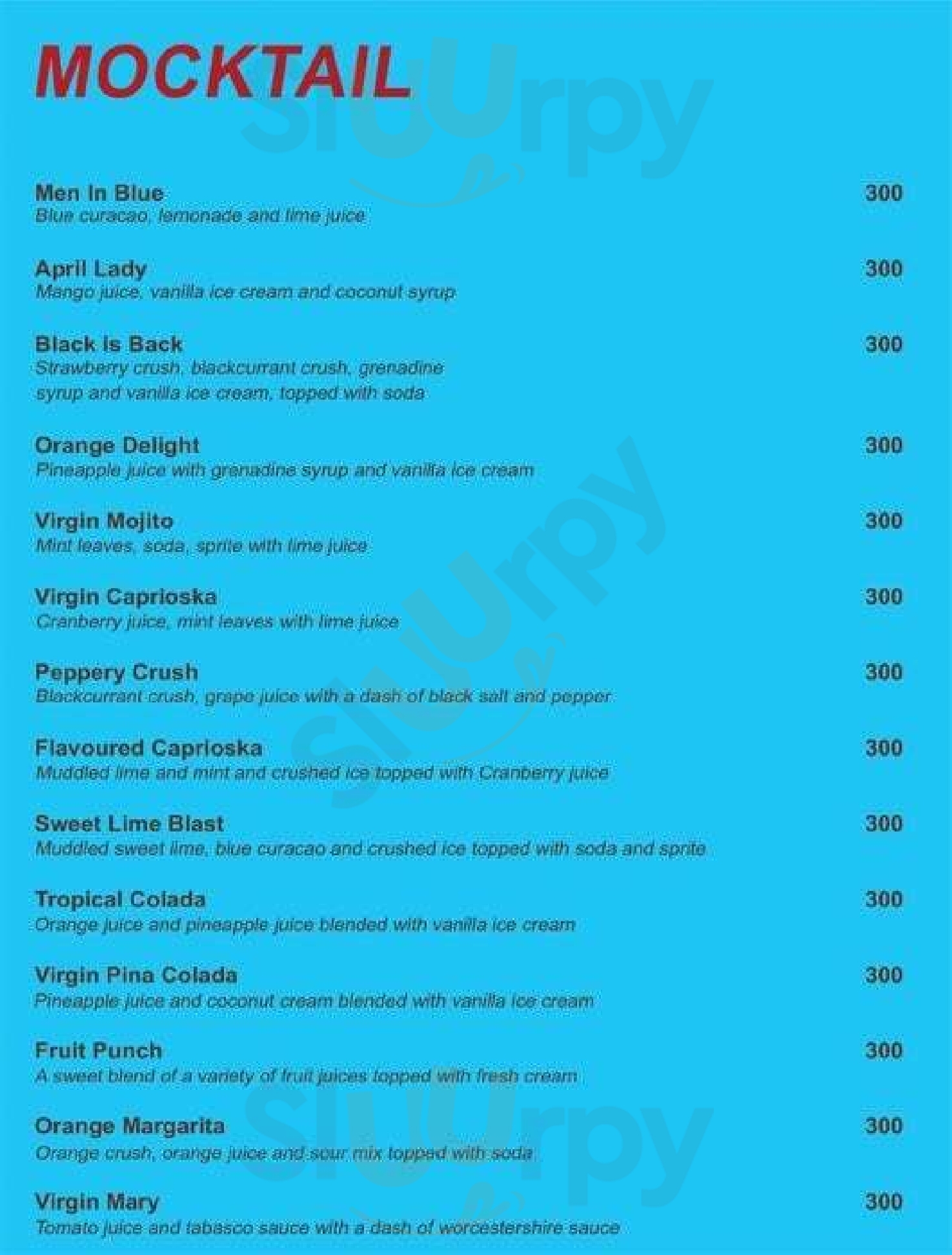 Uturn The Lounge Mumbai Menu - 1