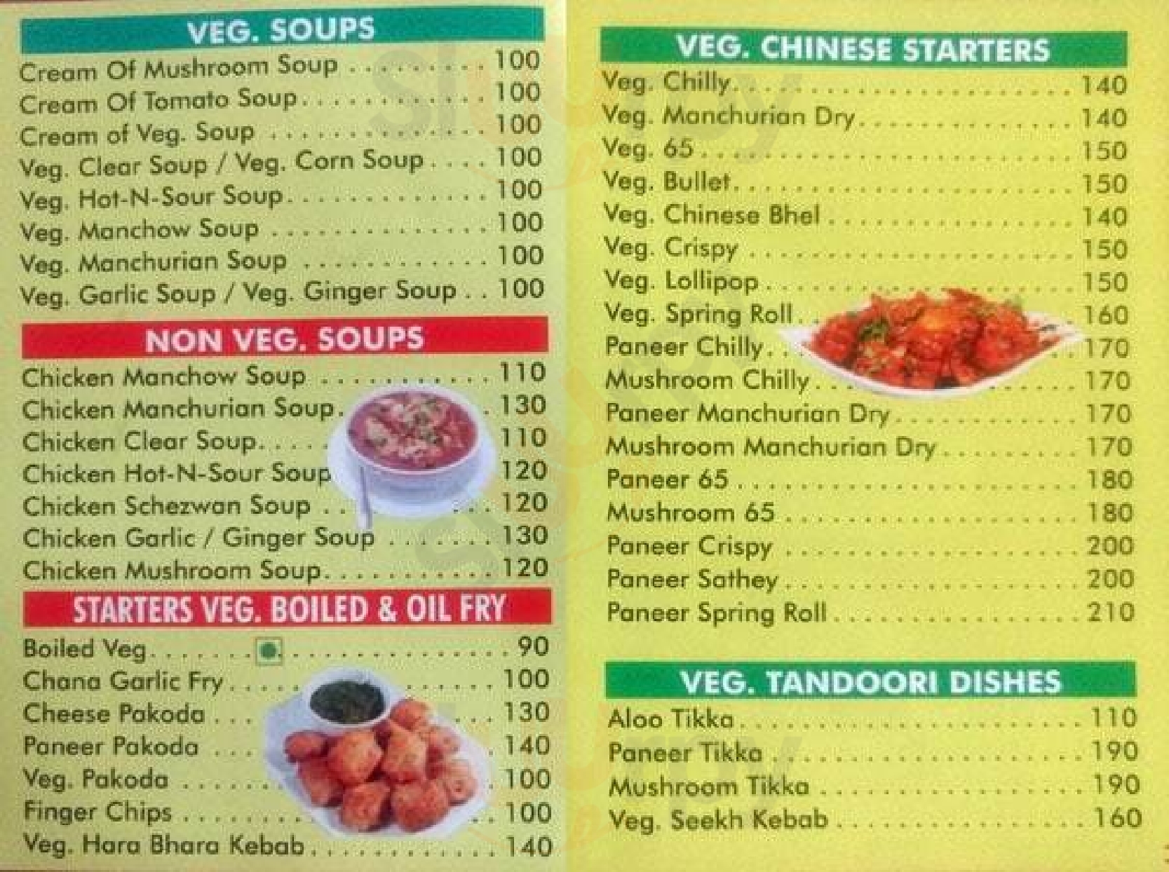 Hotel Trilok Restaurant Mumbai Menu - 1