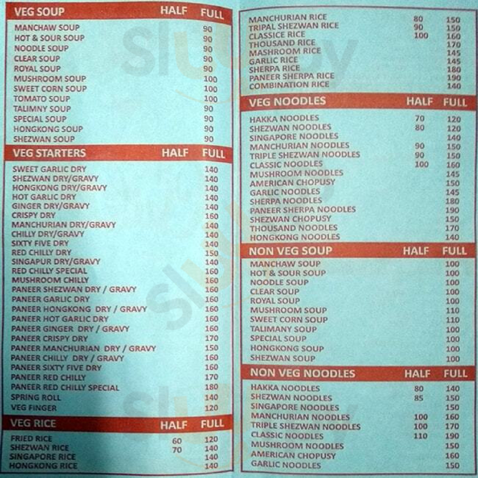 Classic Red Chilly Mumbai Menu - 1