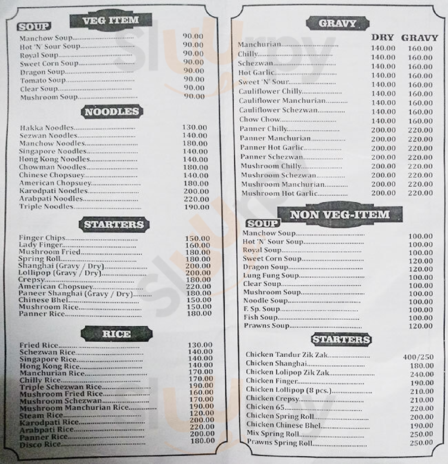 Fusion Food Bistro Mumbai Menu - 1