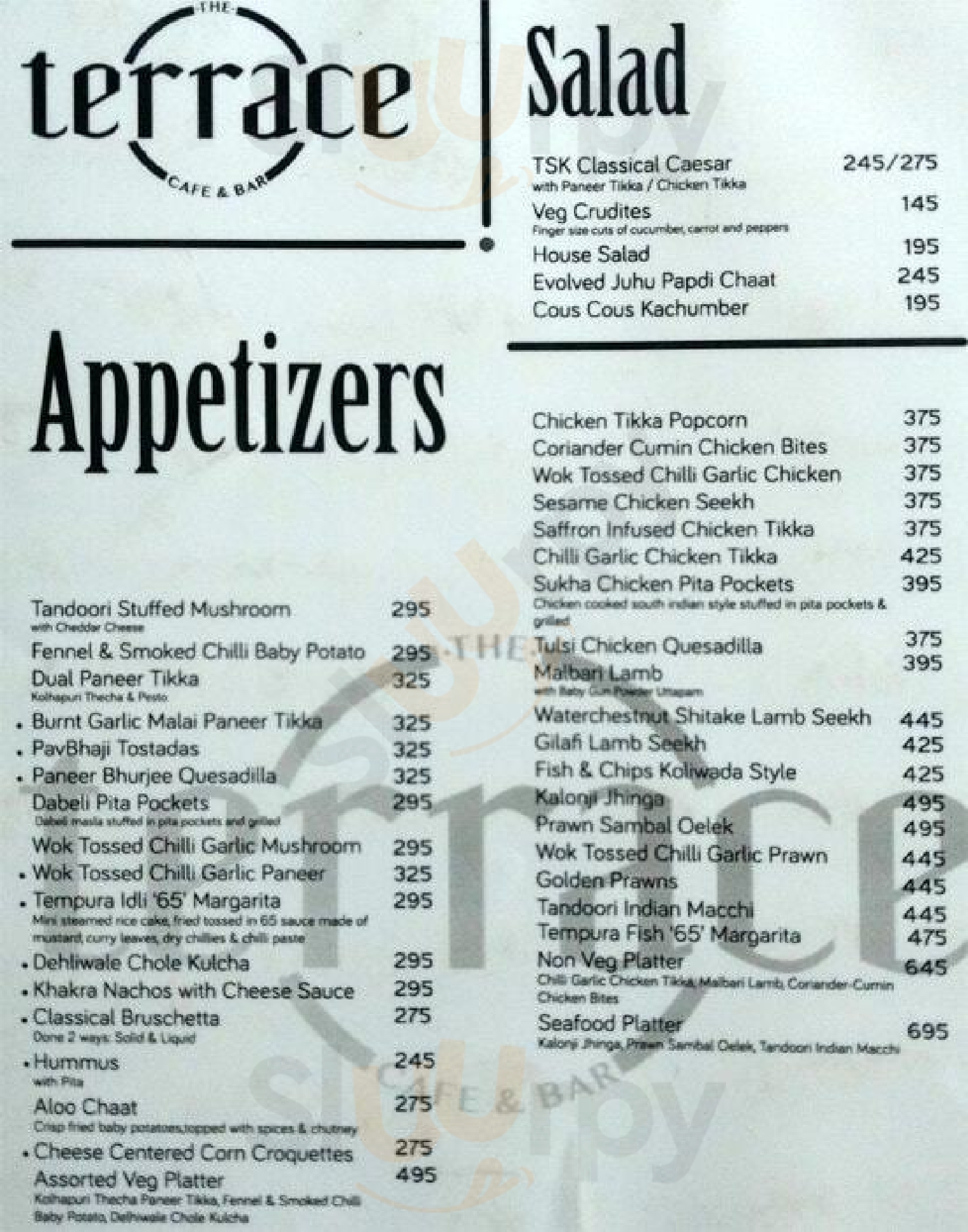 Bohemia Lounge Restaurant Mumbai Menu - 1