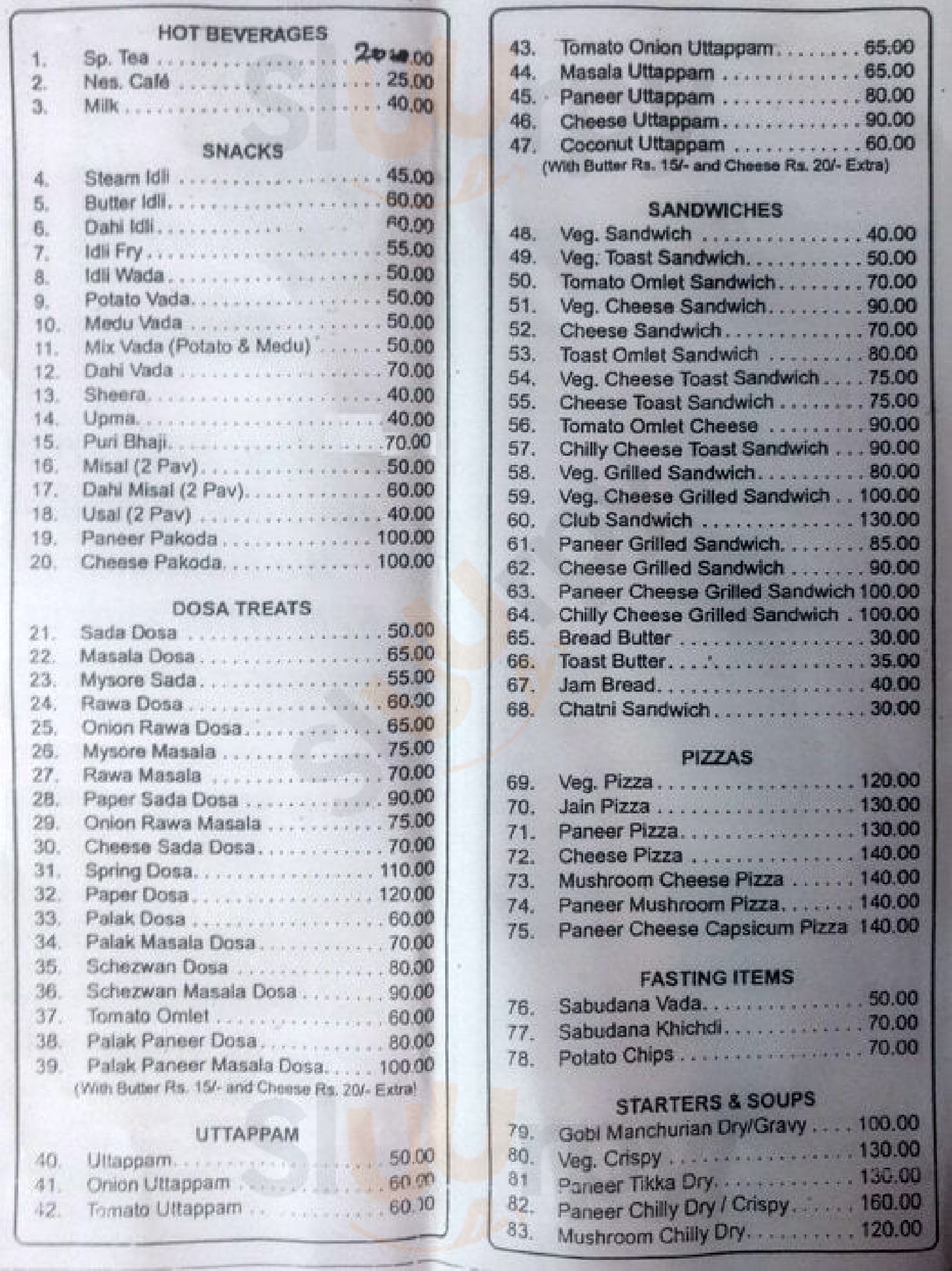 Hotel Veg Land Restaurant Mumbai Menu - 1