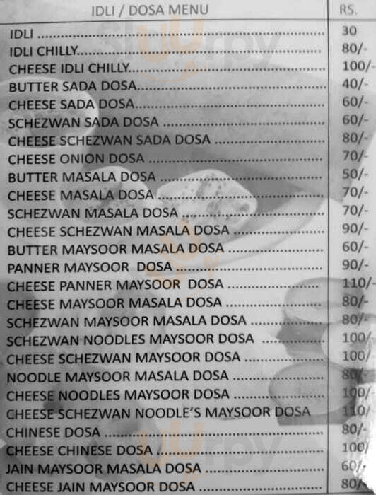 Jagdish Dosa Centre Mumbai Menu - 1