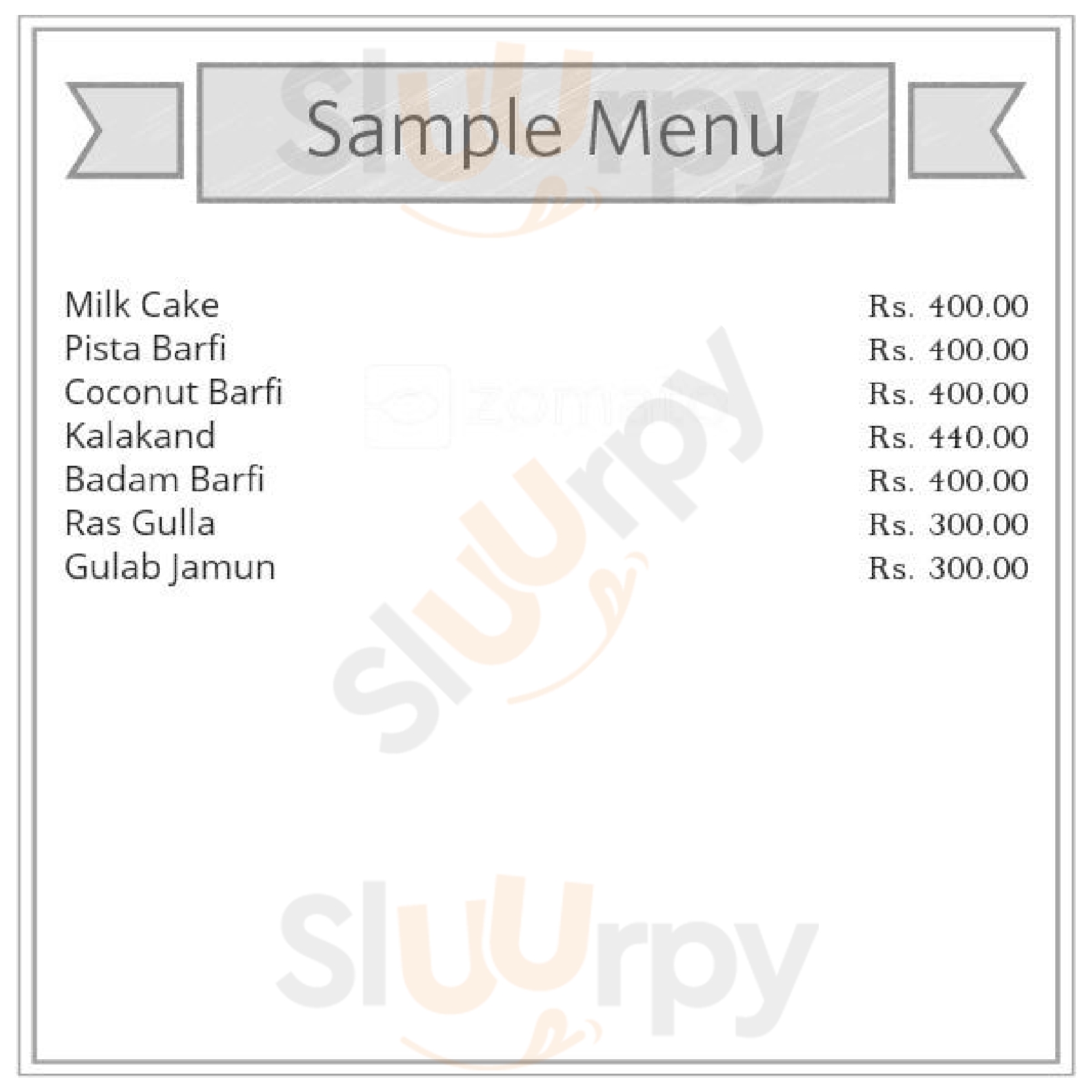 Bikaner Sweet Corner New Delhi Menu - 1