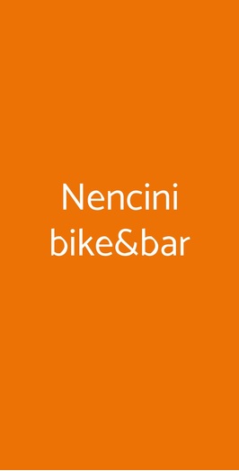 Nencini Bike&bar, Prato