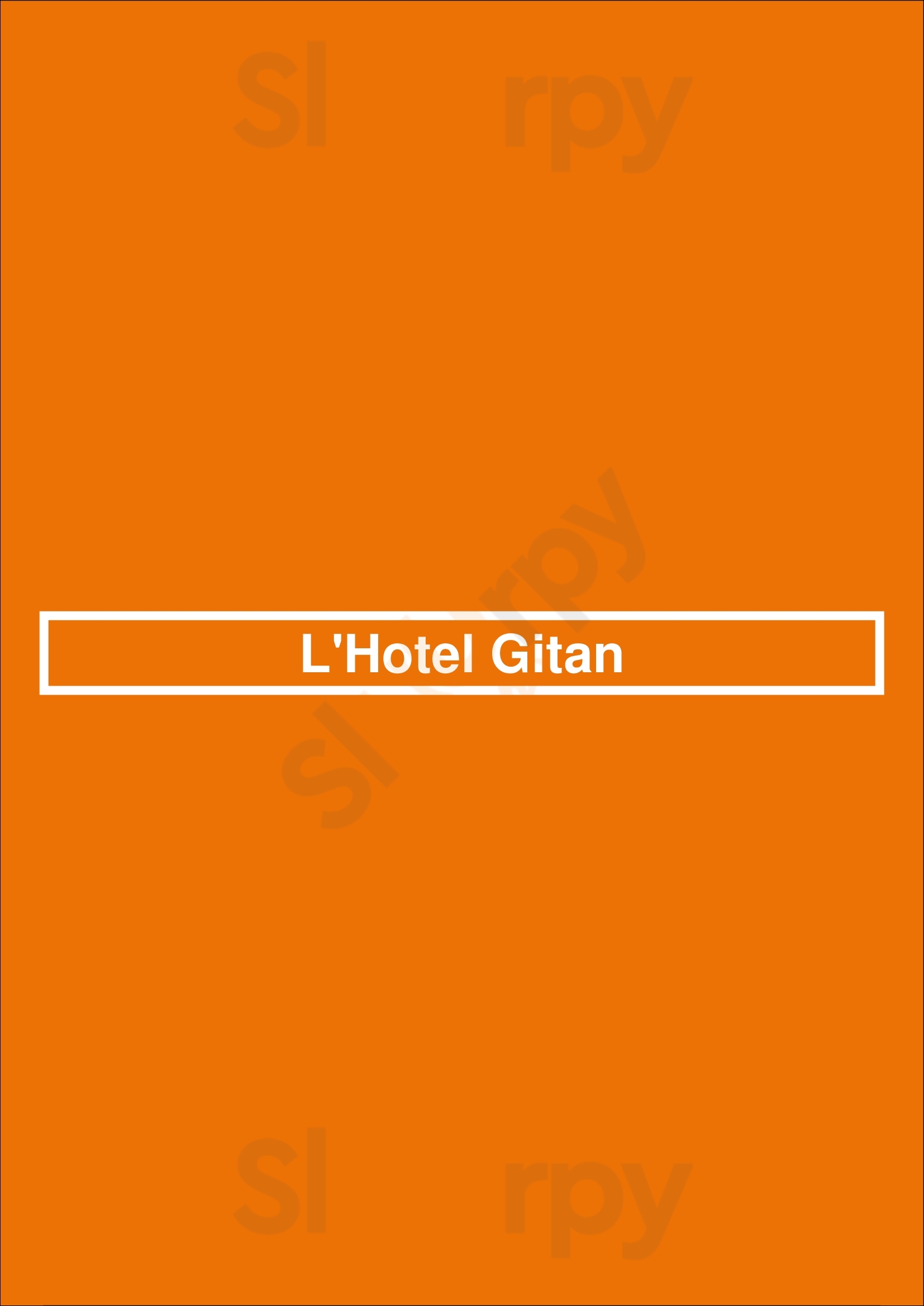 L'hotel Gitan Prahran Menu - 1