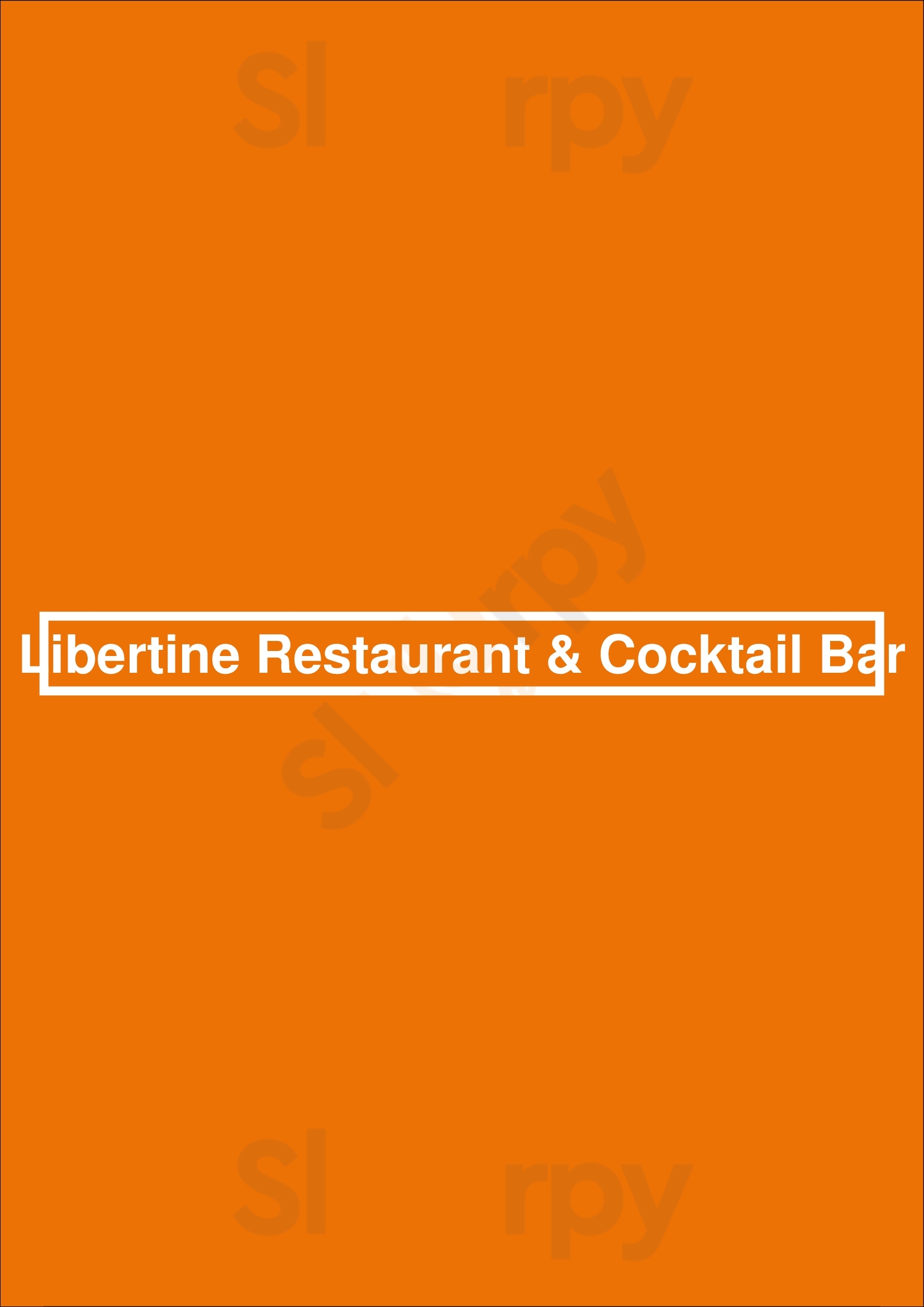 Libertine Restaurant & Cocktail Bar Brisbane Menu - 1