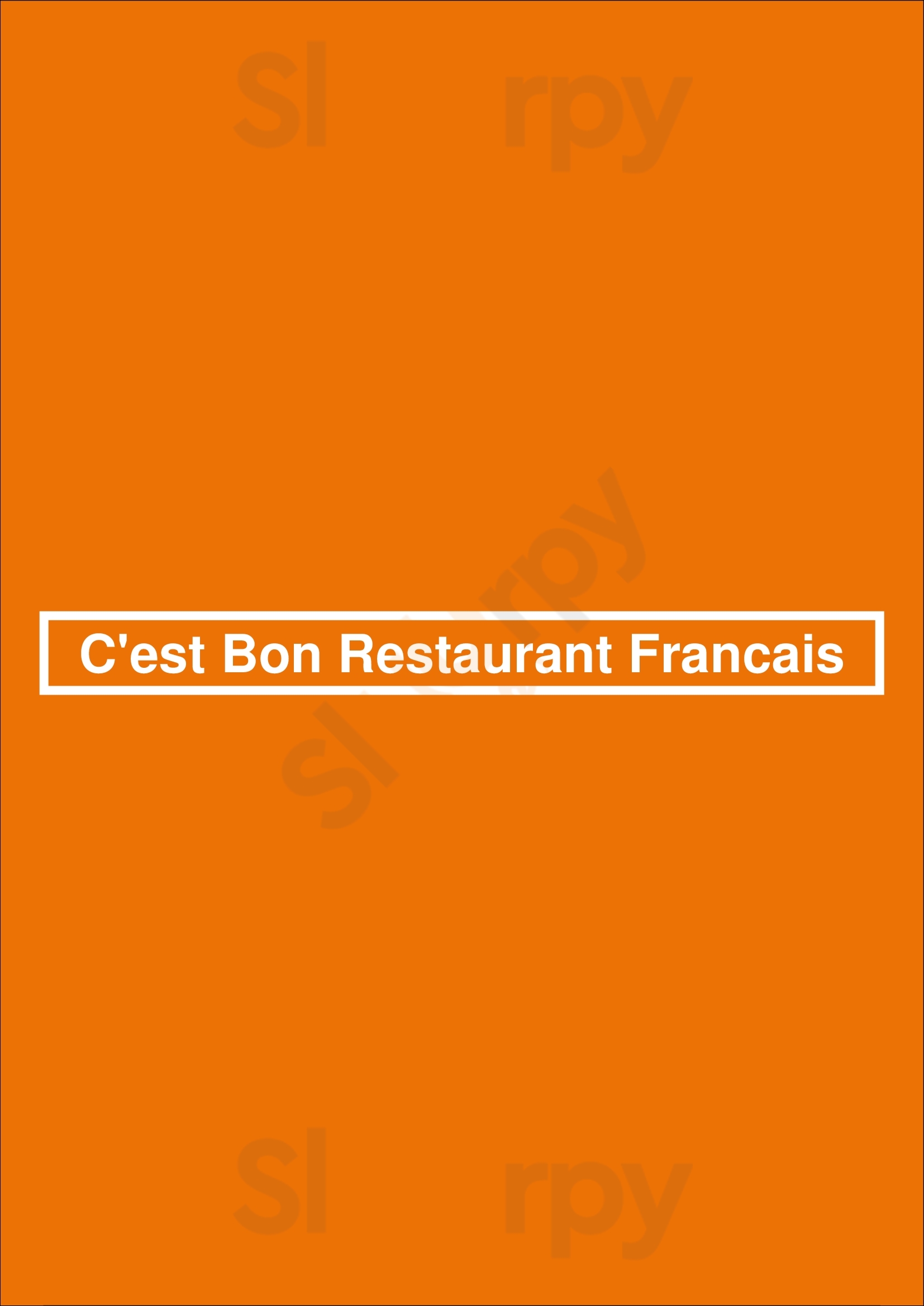 C'est Bon Restaurant Francais Cairns Menu - 1