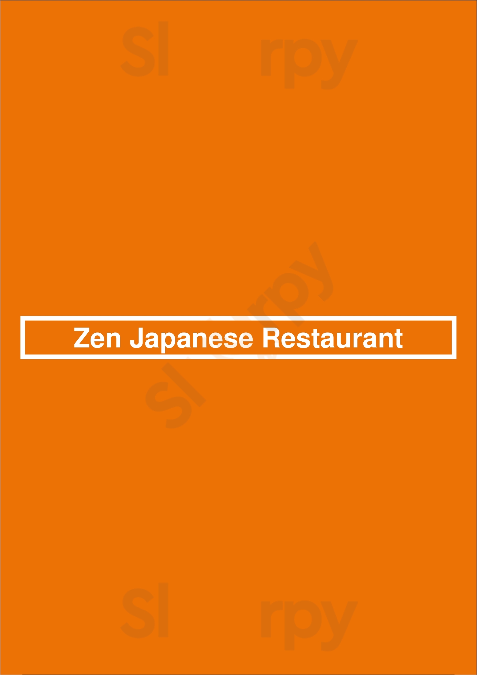 Zen Japanese Restaurant Hawthorn Menu - 1