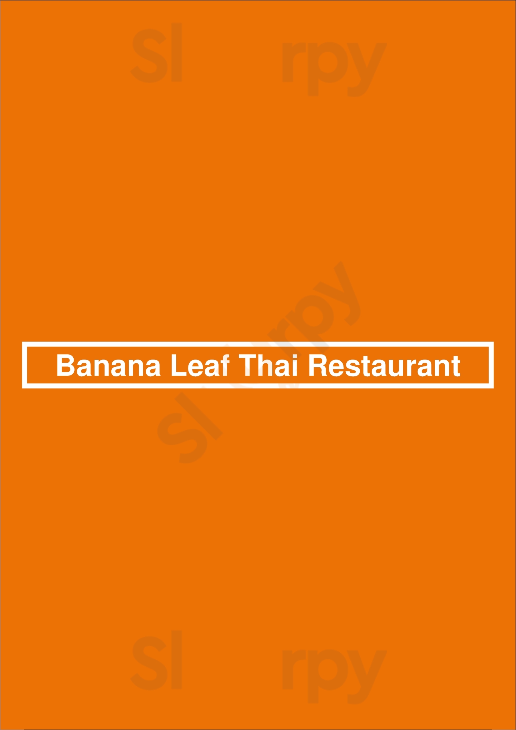 Banana Leaf Thai:east Brisbane Brisbane Menu - 1