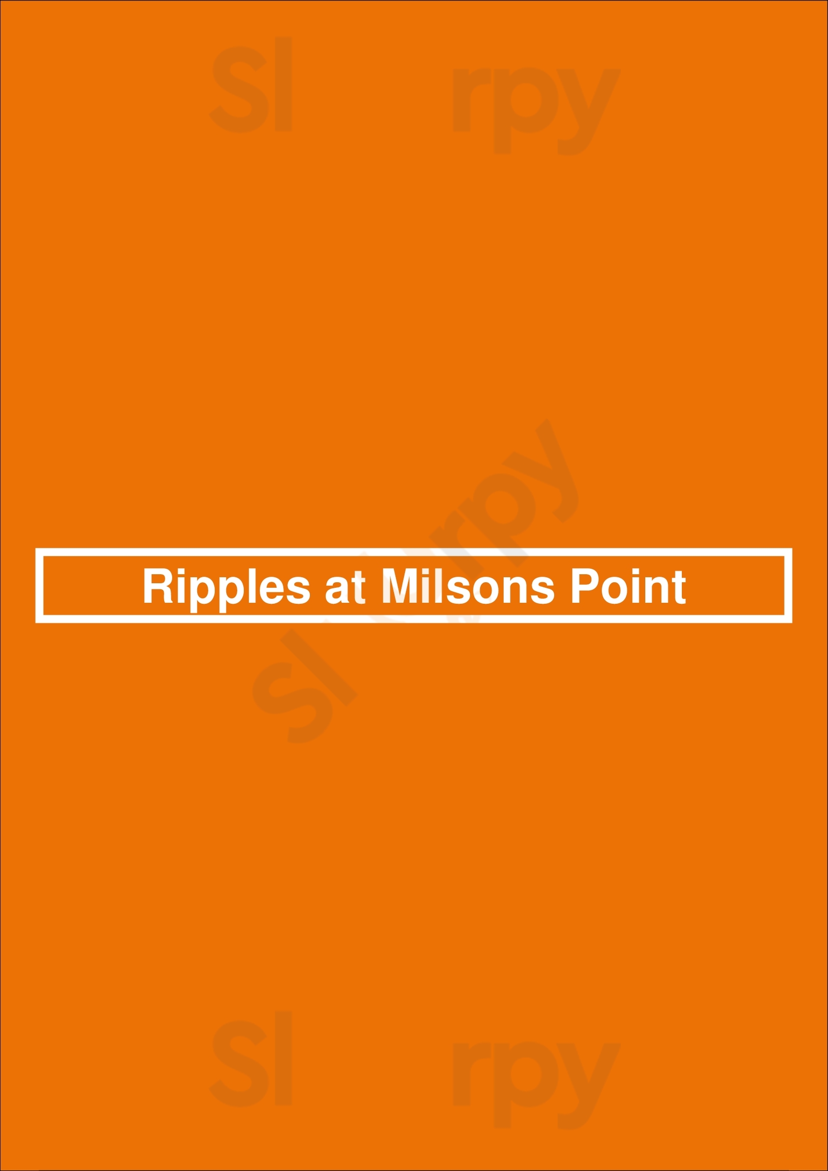 Ripples At Milsons Point Milsons Point Menu - 1