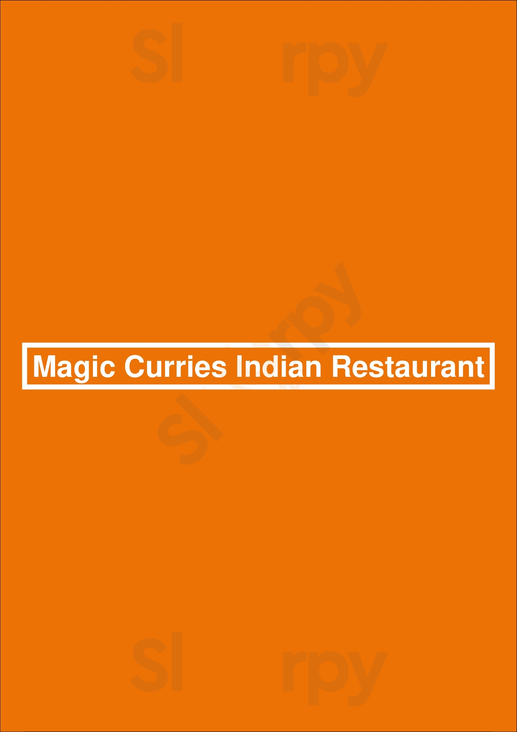 Magic Curries Indian Restaurant Hobart Menu - 1