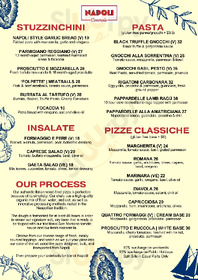 Napoli Centrale menu