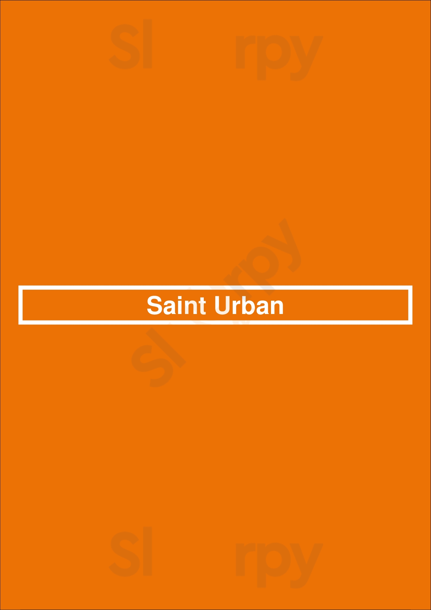 Saint Urban Richmond Menu - 1