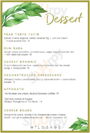 Wild Sage Cammeray menu