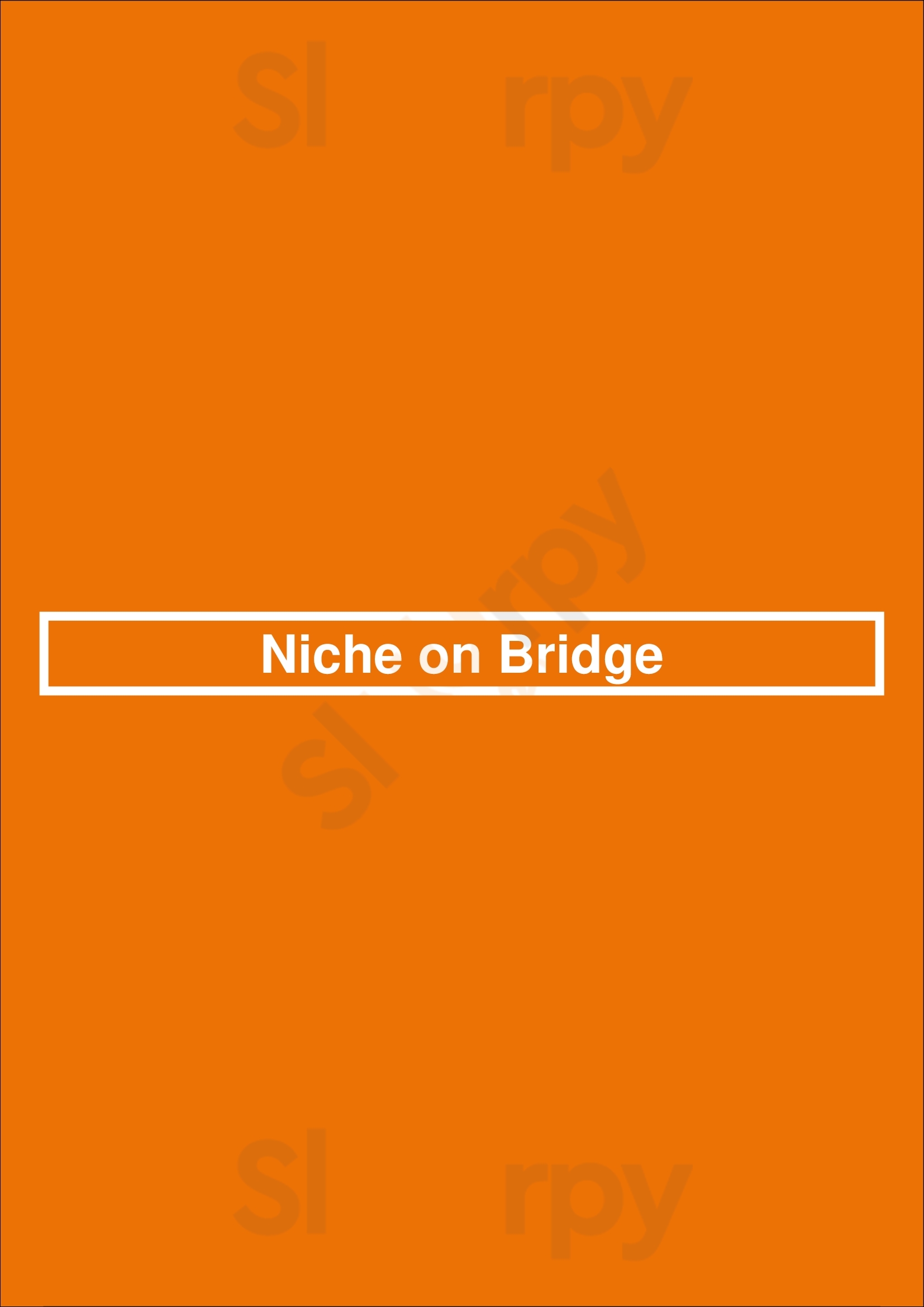 Niche On Bridge Richmond Menu - 1