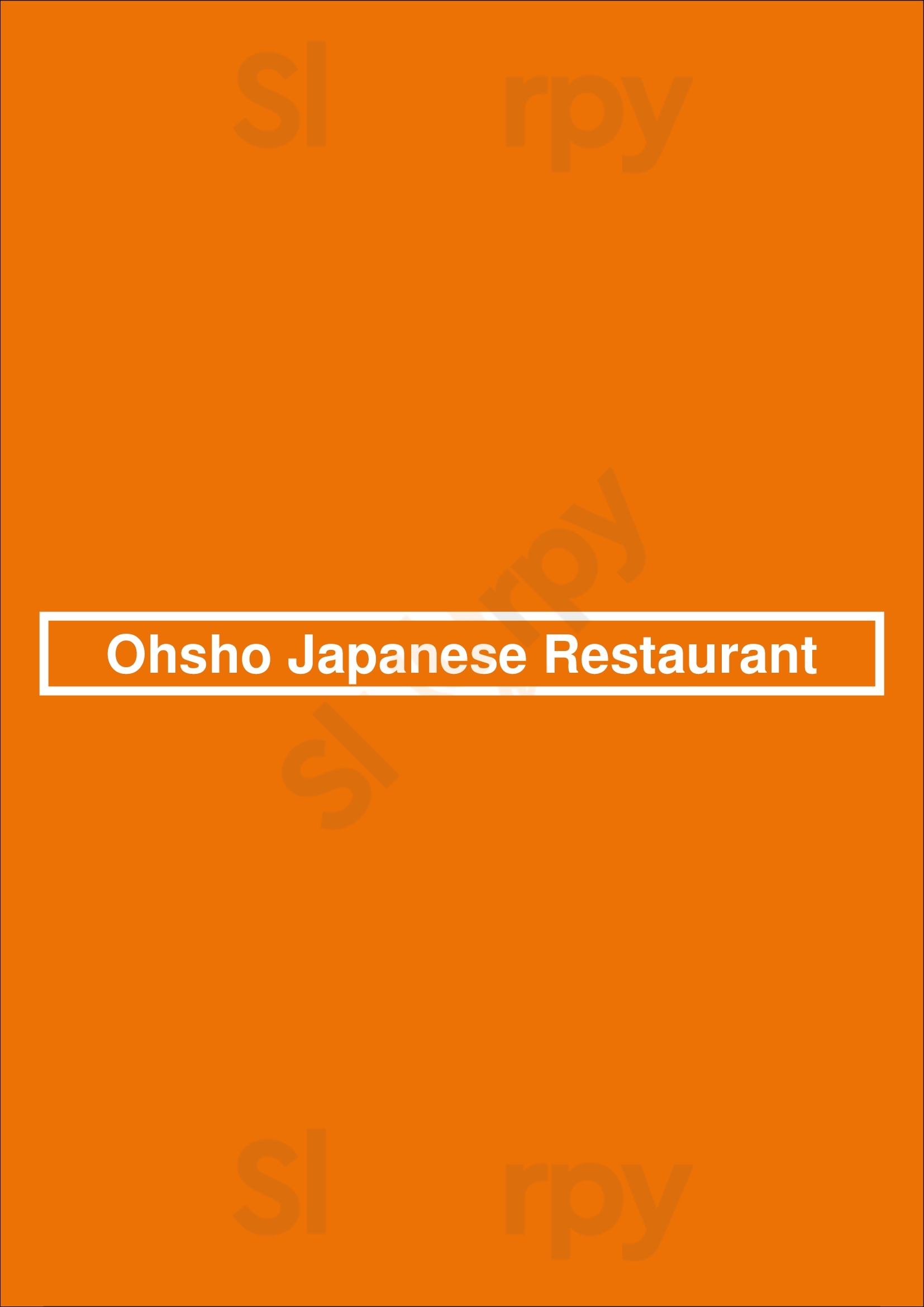 Ohsho Japanese Restaurant Hawthorn Menu - 1