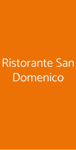 Ristorante San Domenico, Siena