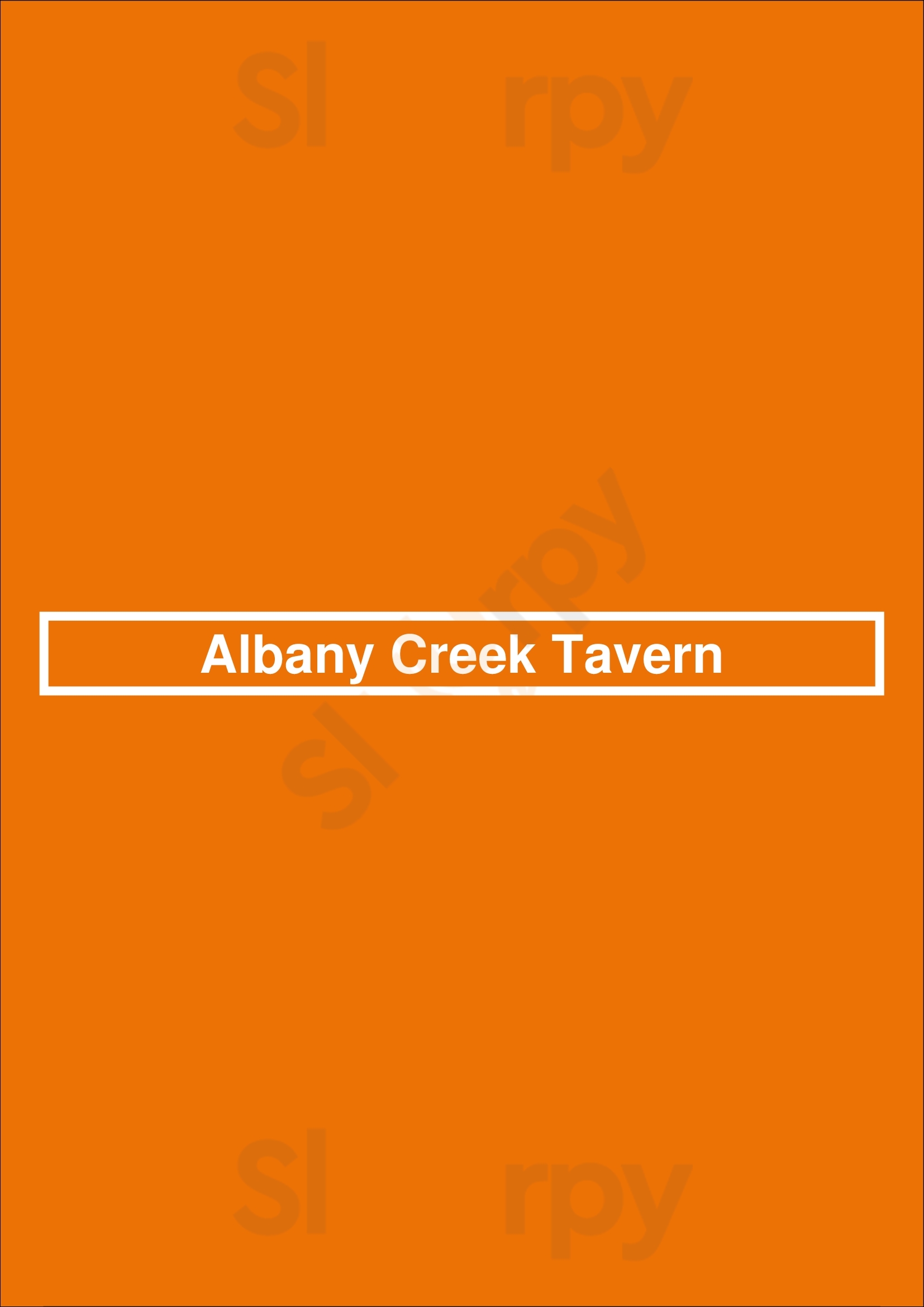 Albany Creek Tavern Albany Creek Menu - 1