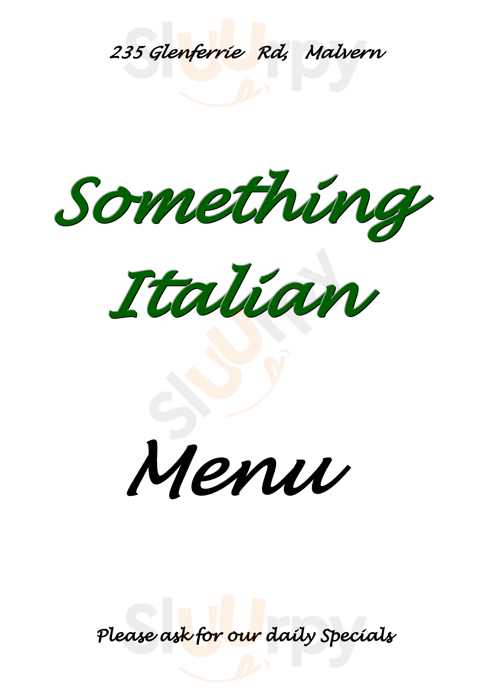Something Italian Malvern Menu - 1