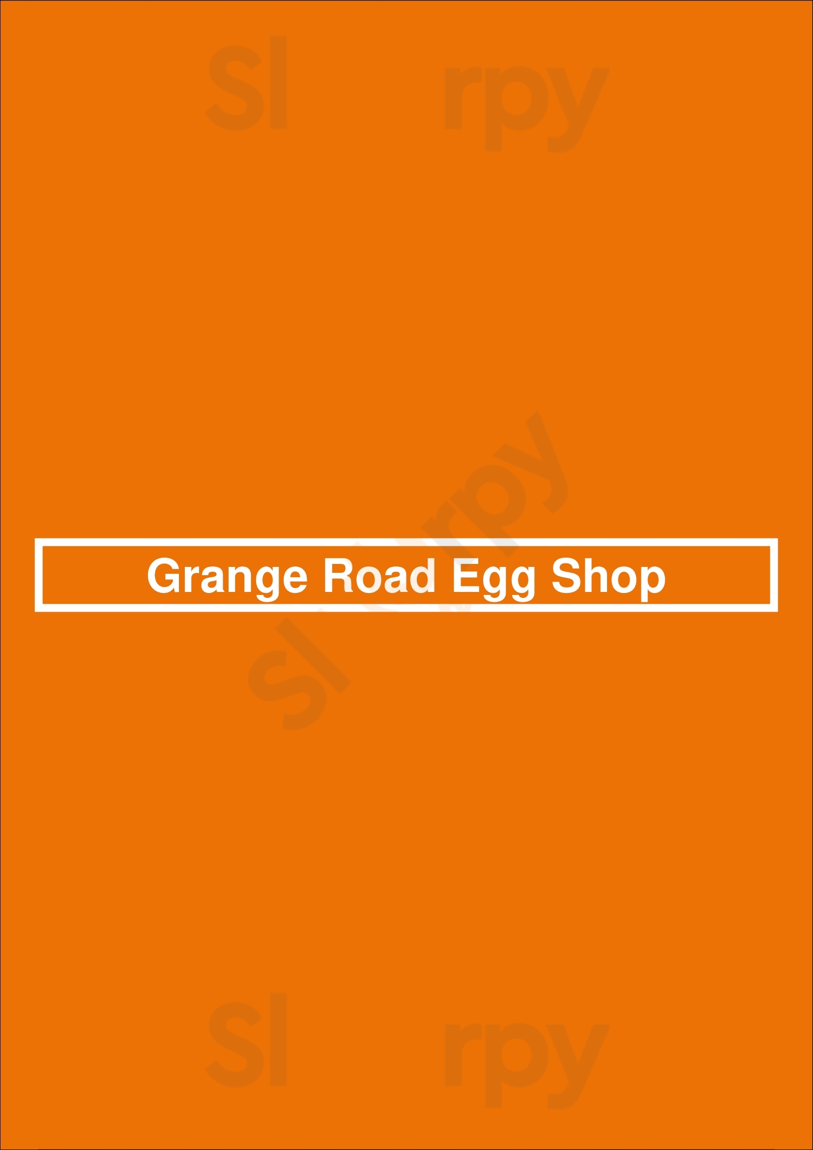 The Egg Shop Toorak Menu - 1
