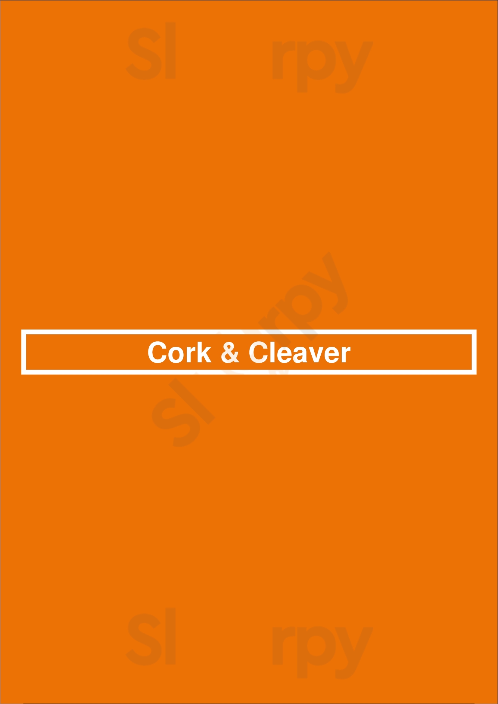 Cork & Cleaver Adelaide Menu - 1