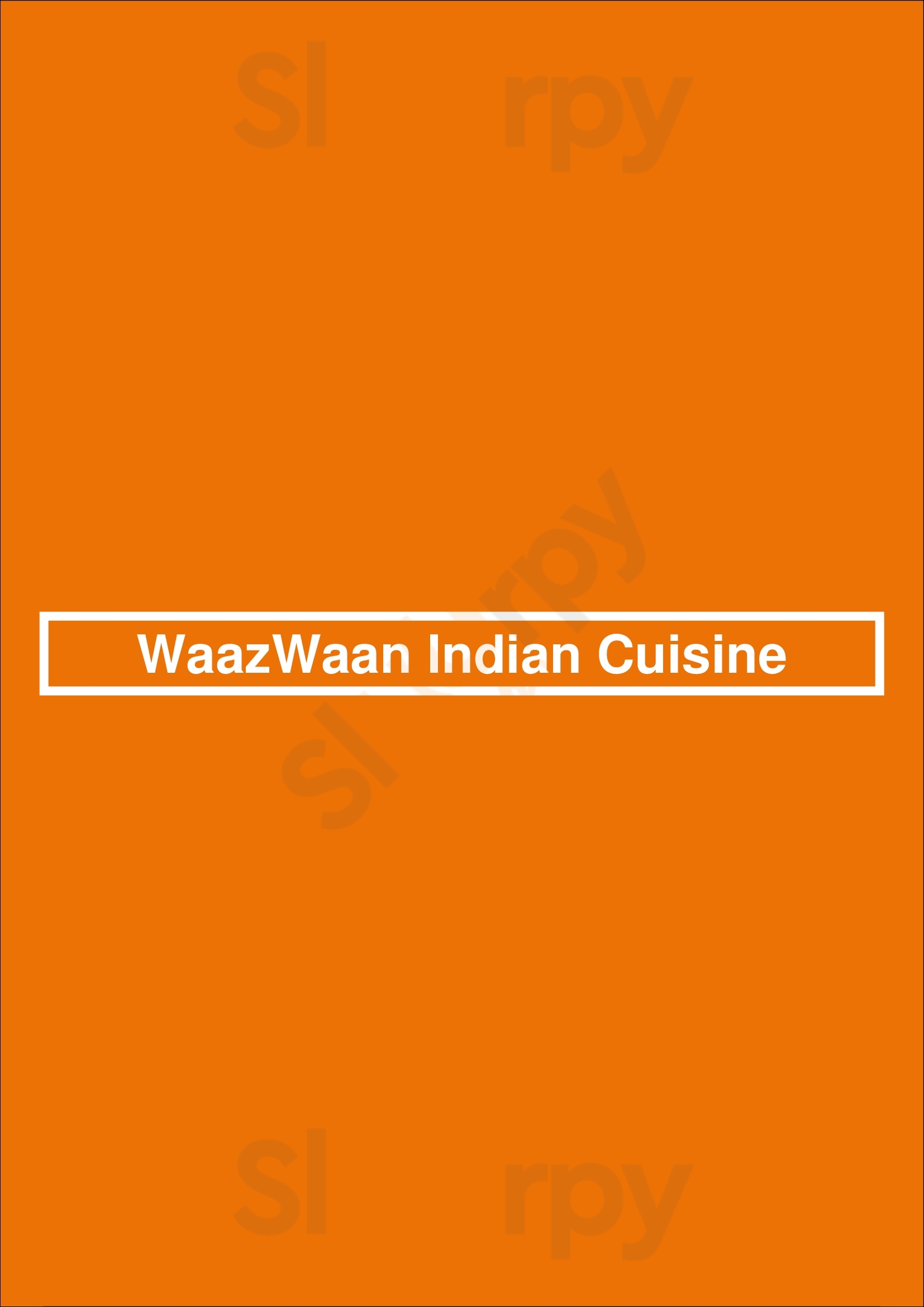 Waazwaan Indian Cuisine Crows Nest Menu - 1