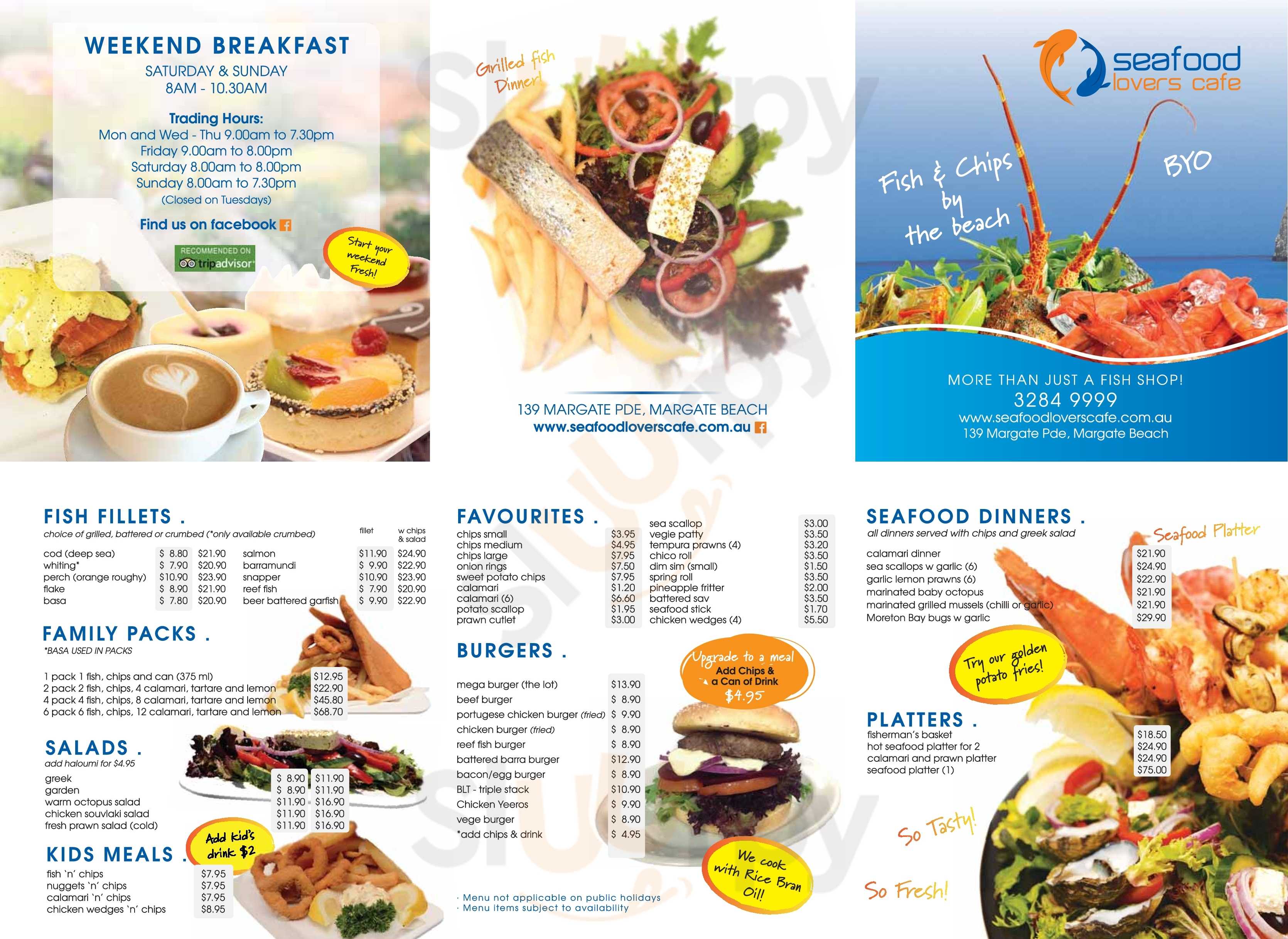 Seafood Lovers Cafe Margate Menu - 1