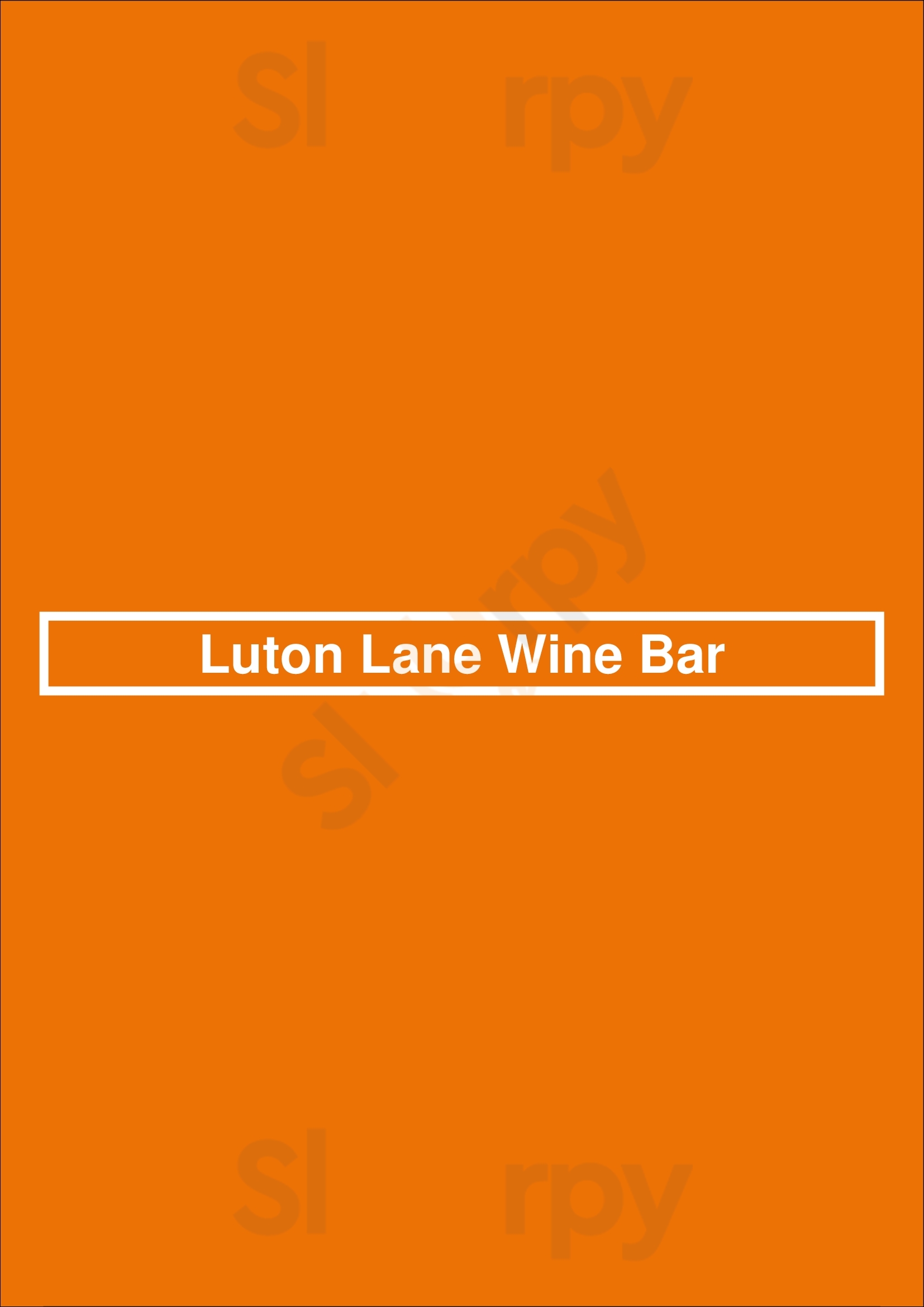 Luton Lane Wine Bar Hawthorn Menu - 1
