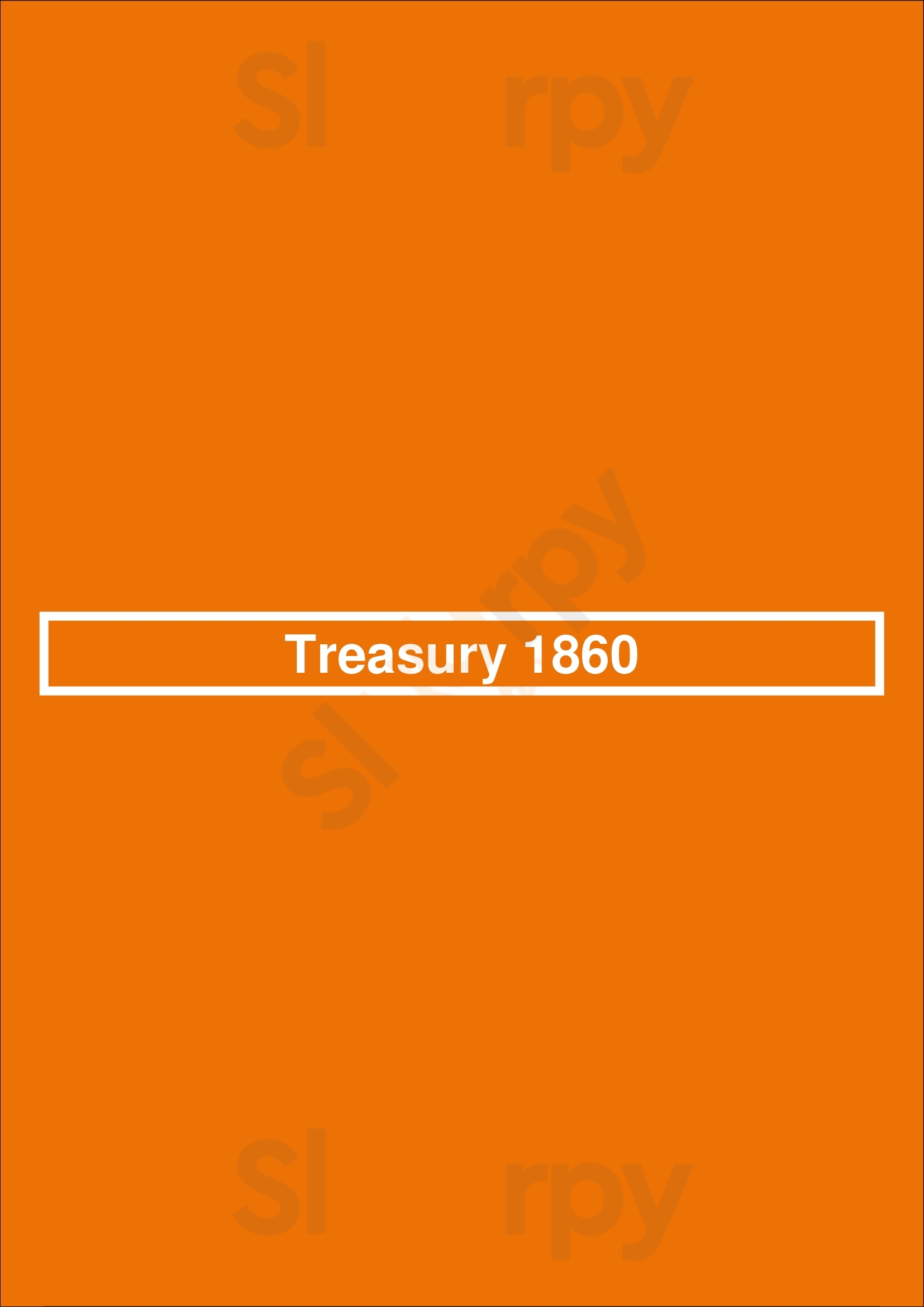 Treasury 1860 Adelaide Menu - 1