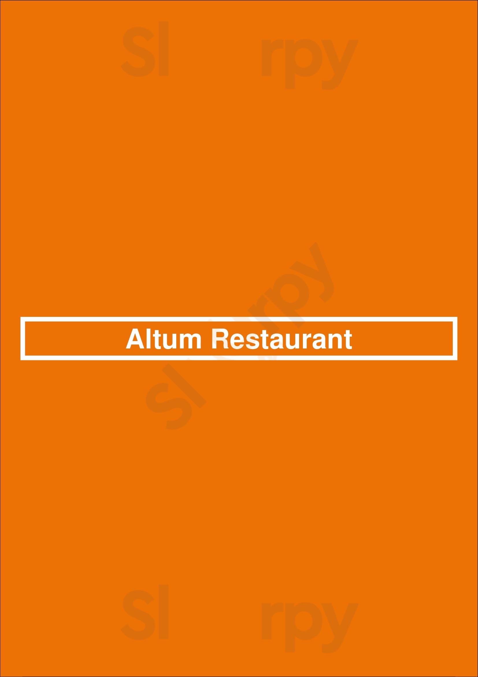 Altum Restaurant Milsons Point Menu - 1
