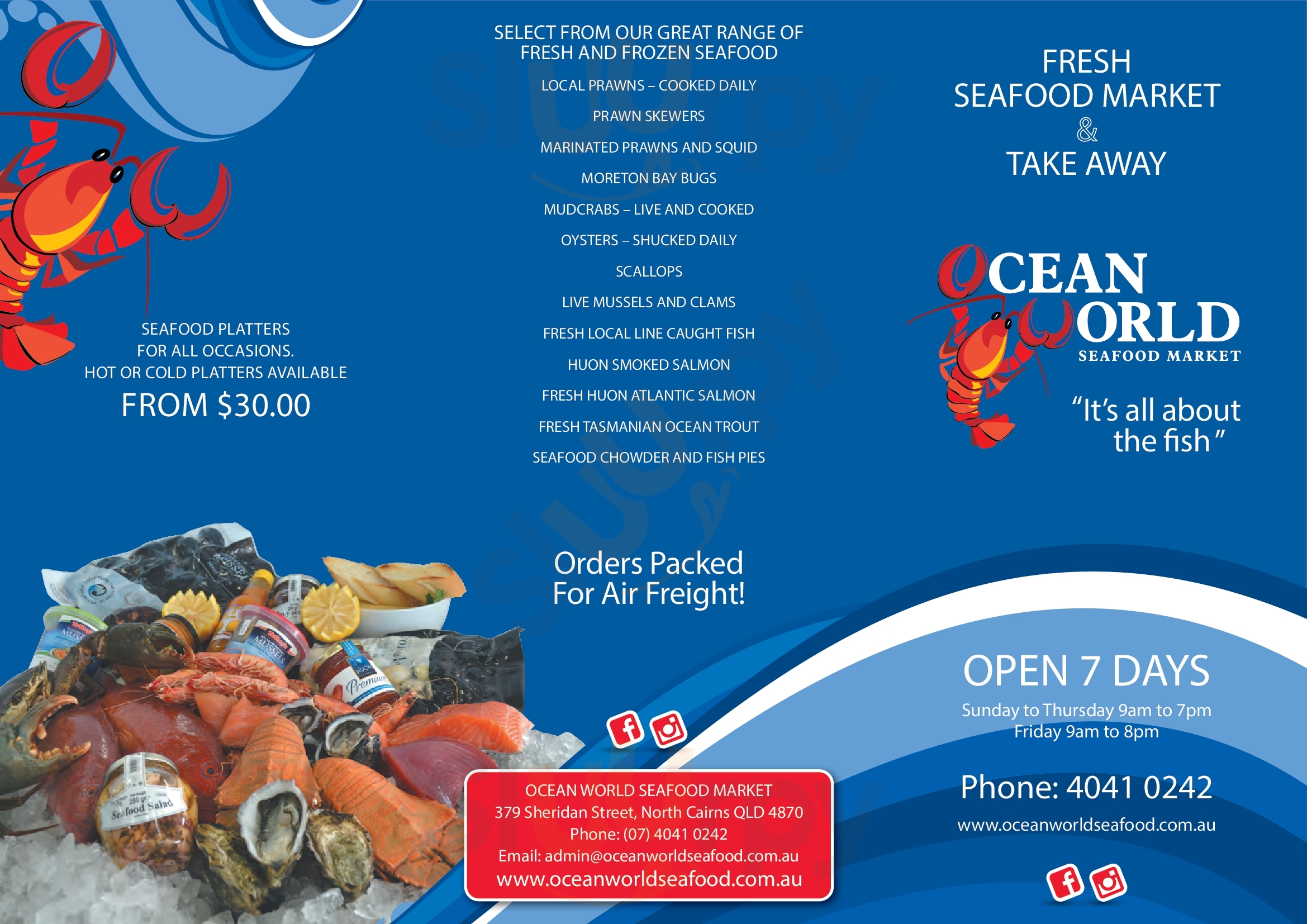 Ocean World Seafood Market Cairns Menu - 1