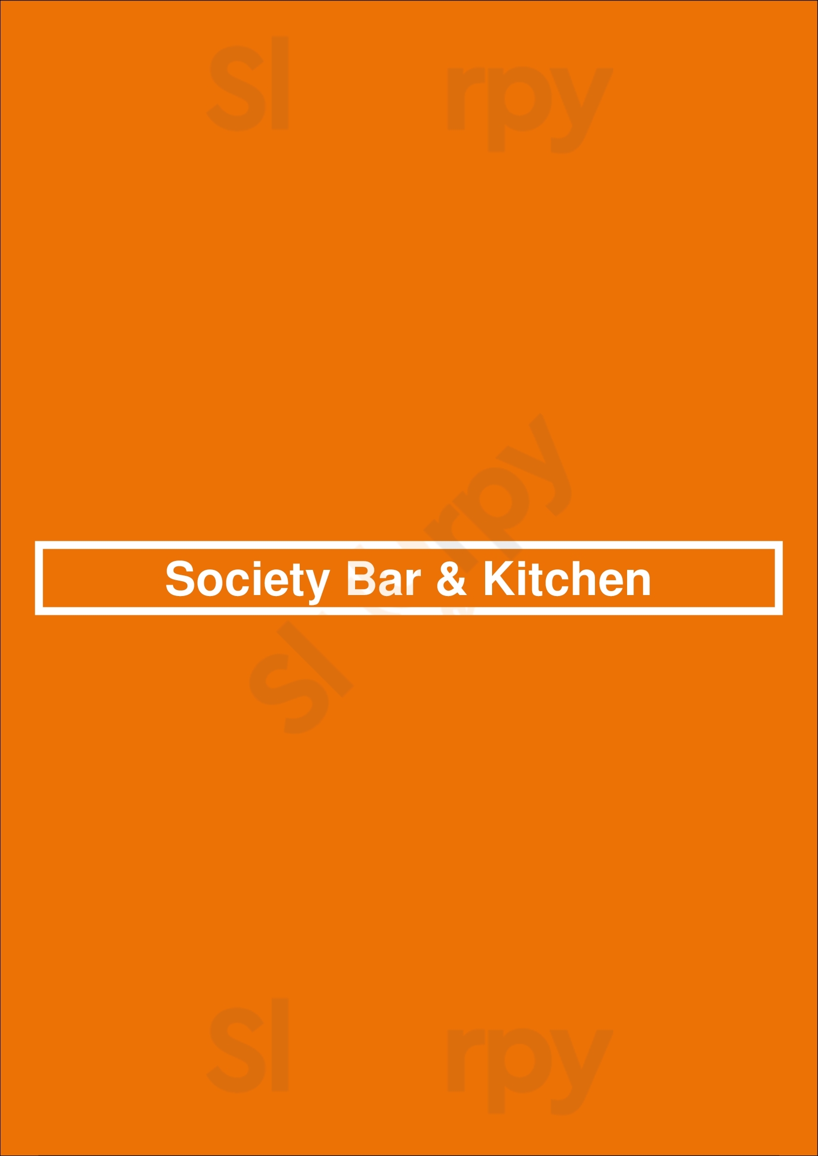 Society Bar & Kitchen Perth Menu - 1