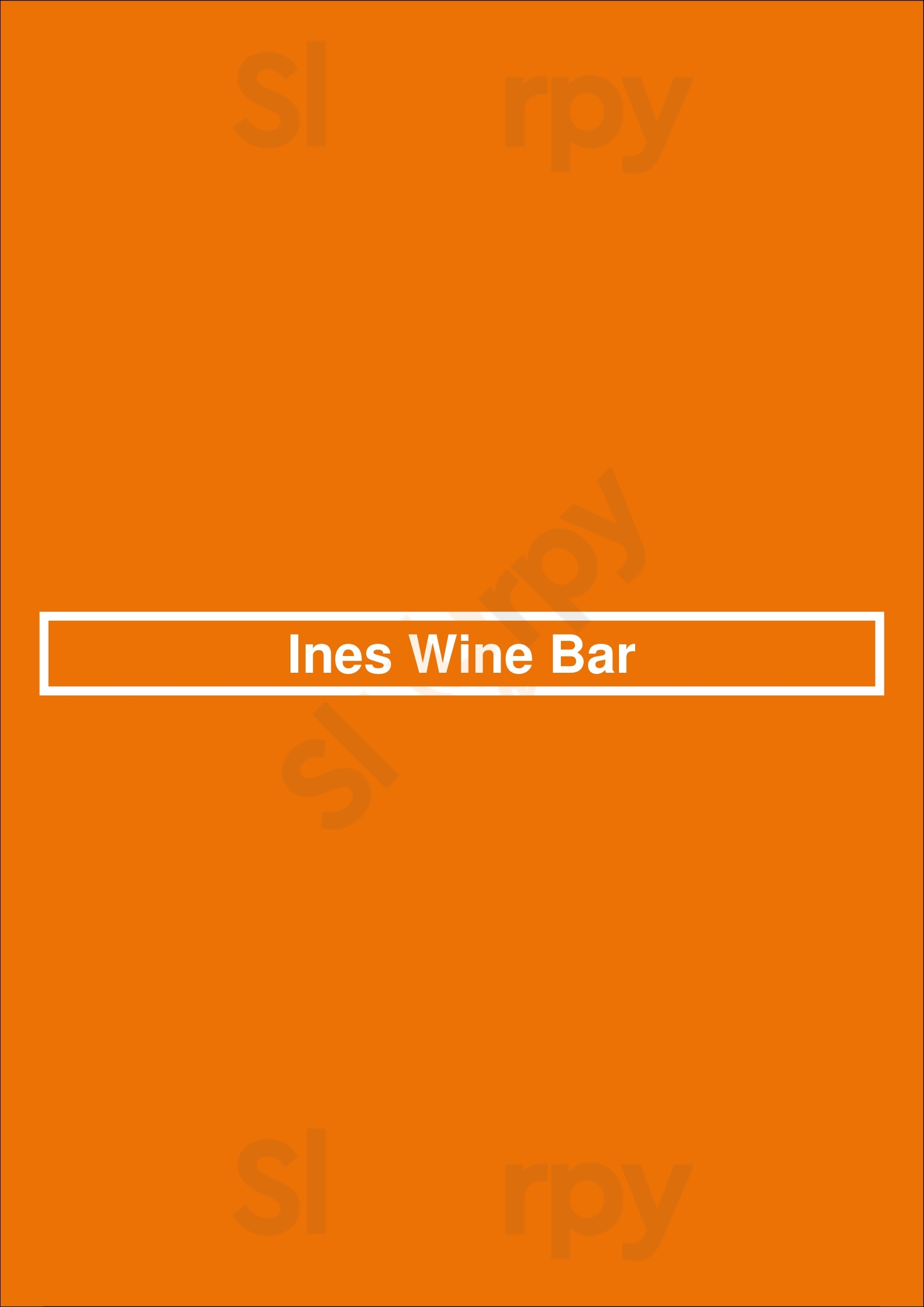 Ines Wine Bar Windsor Menu - 1