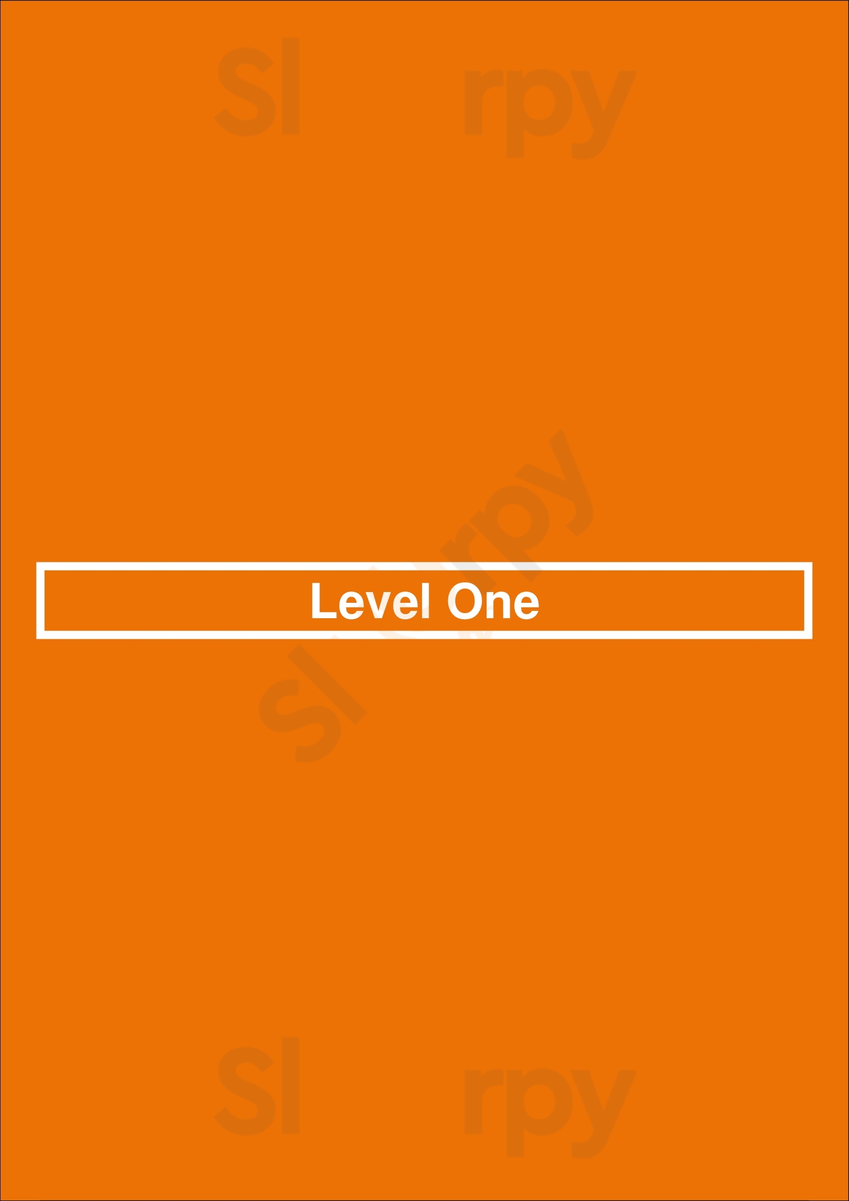 Level One Adelaide Menu - 1
