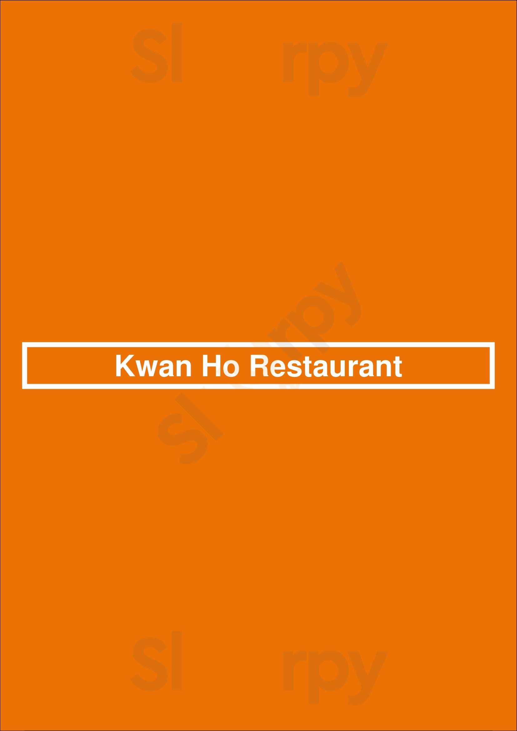 Kwan Ho Restaurant Hobart Menu - 1