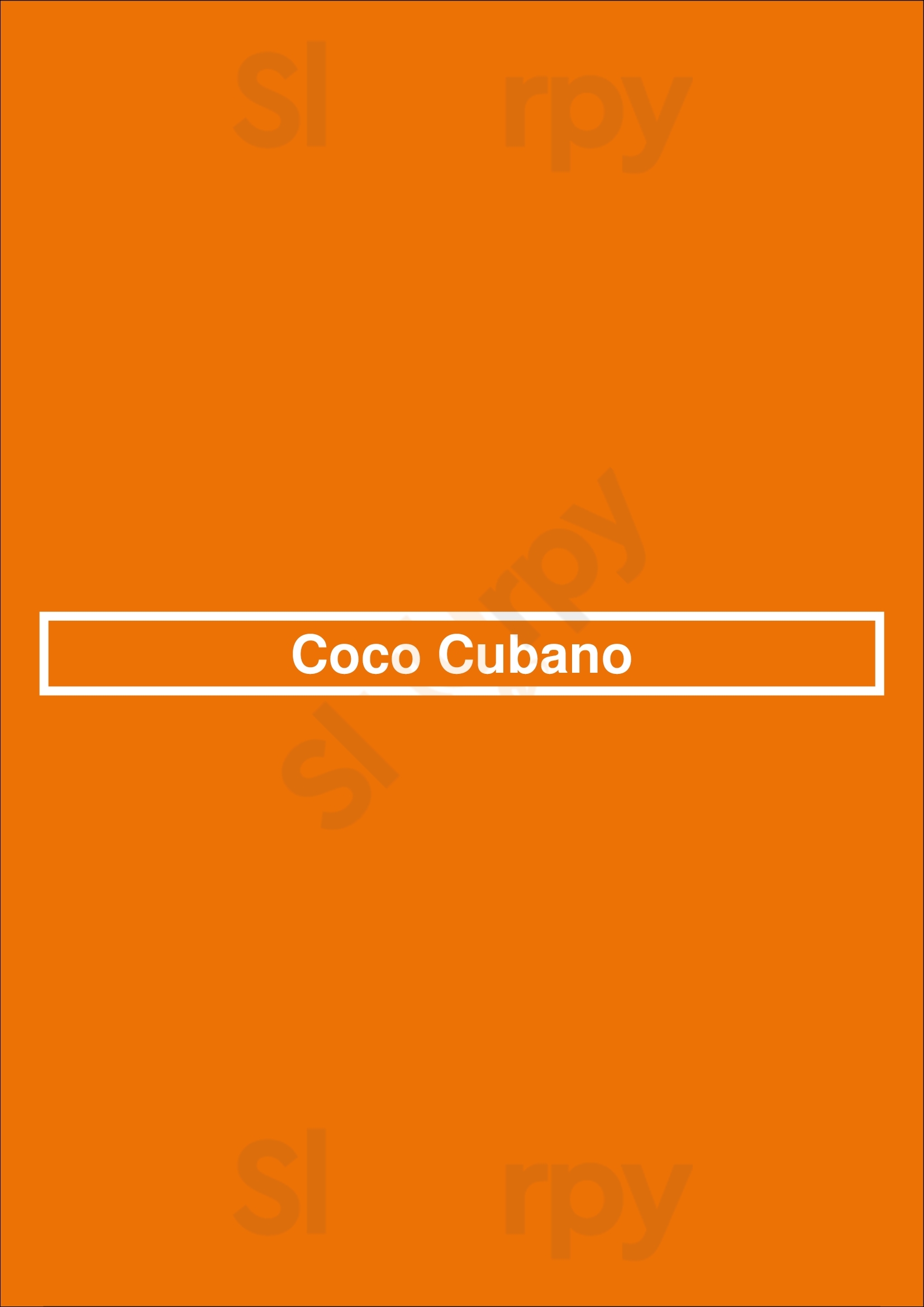 Coco Cubano Randwick Menu - 1