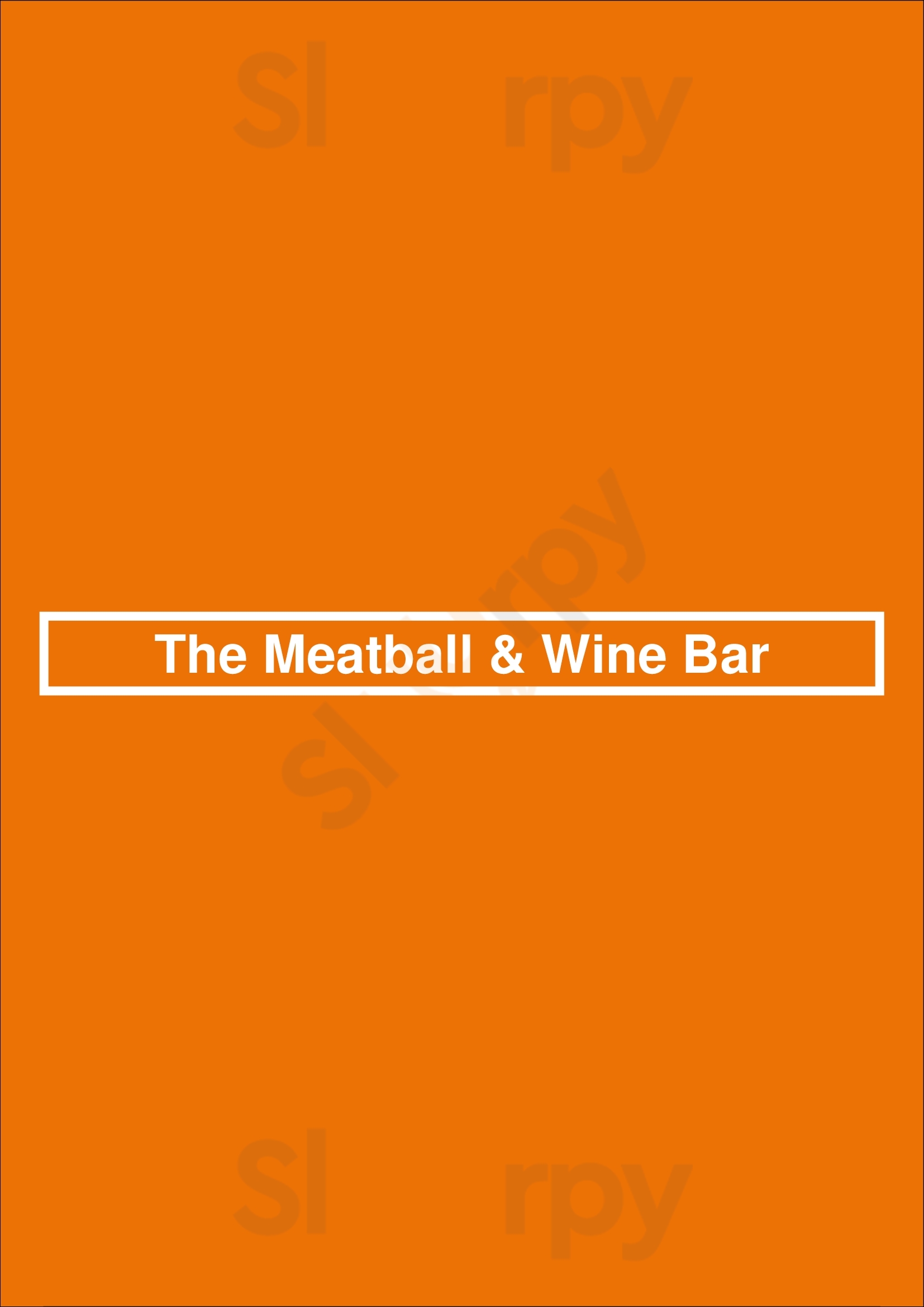 The Meatball & Wine Bar Richmond Menu - 1